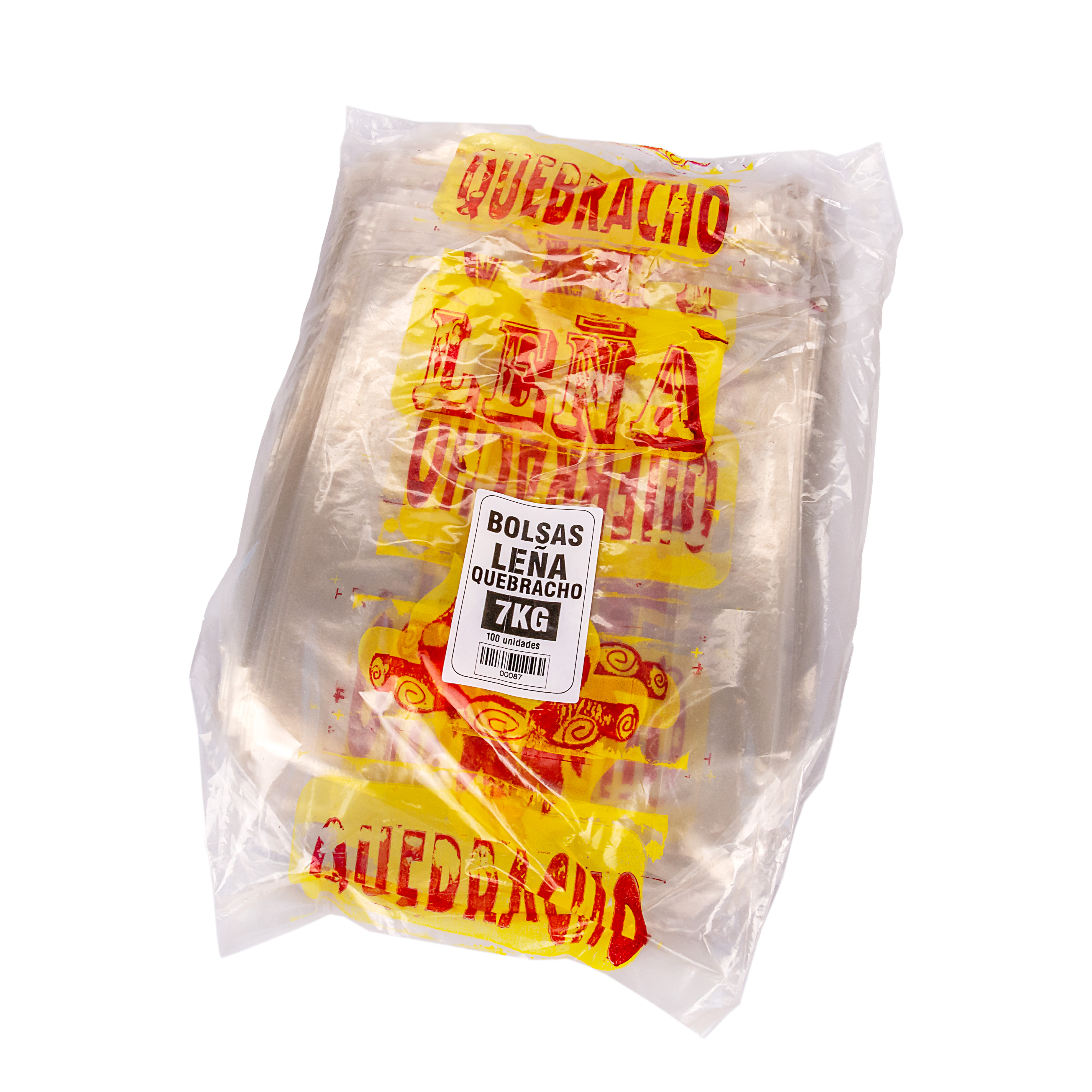 BOLSAS LEÑA QUEBRACHO POLIETILENO 7KG (35*65CM) REFORZADA MELLI *100UNID