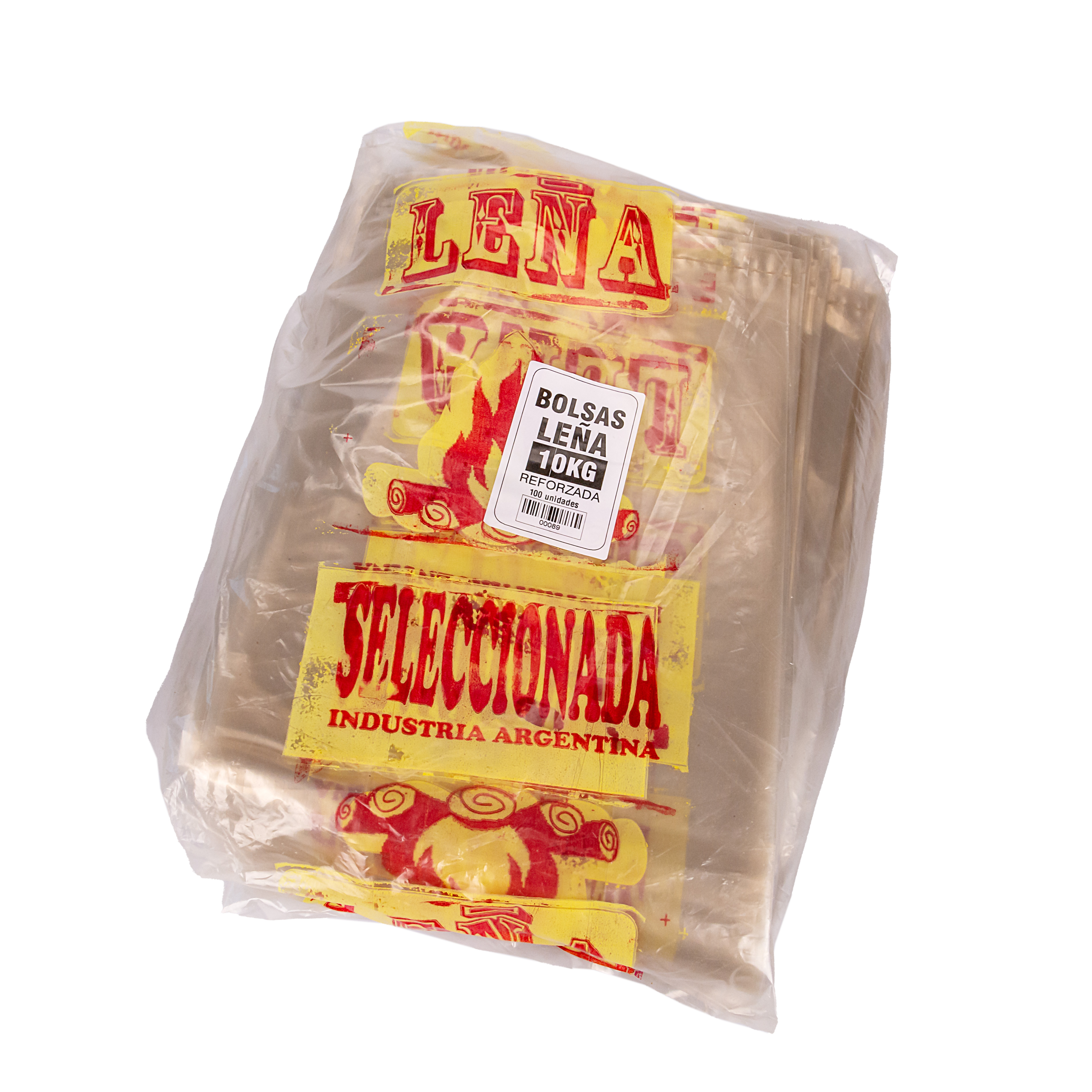 BOLSAS LEÑA.POLIETILENO 10KG (40*70CM) REFORZADA MELLI *100UNID
