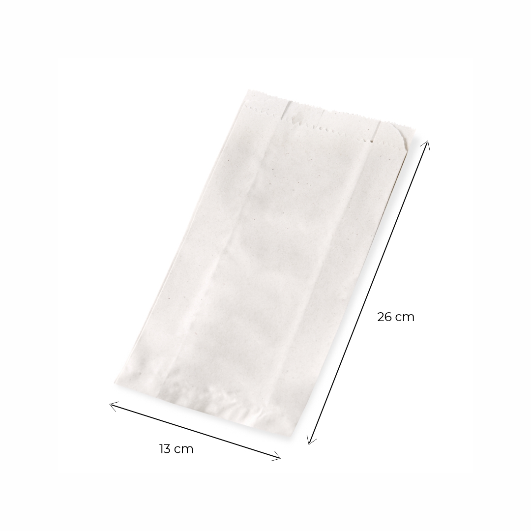 BOLSAS FACTURA PAPEL BLANCA N°4 (13*26CM) *100UNID