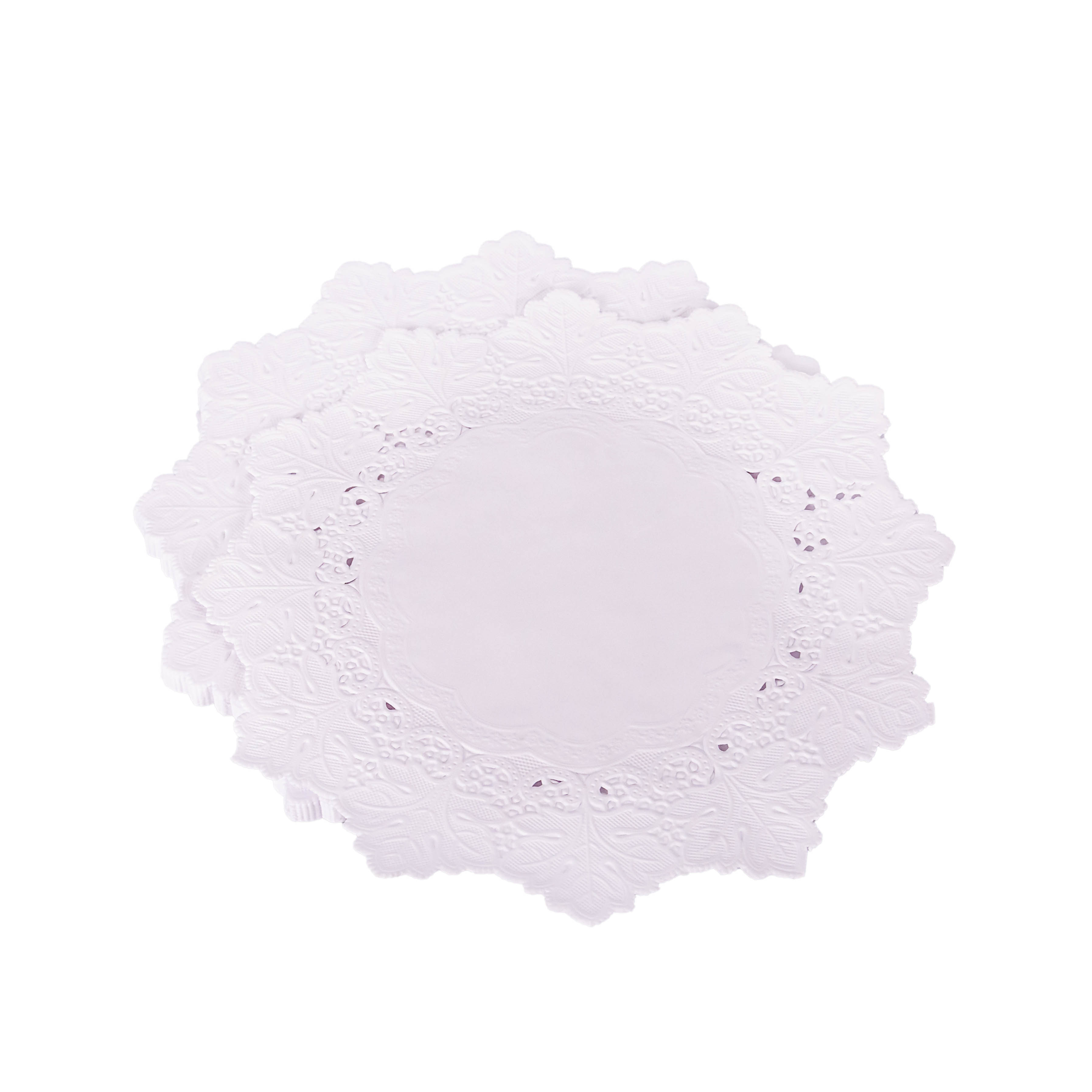 BLONDAS PAPEL BLANCA REDONDA 24CM *100UNID