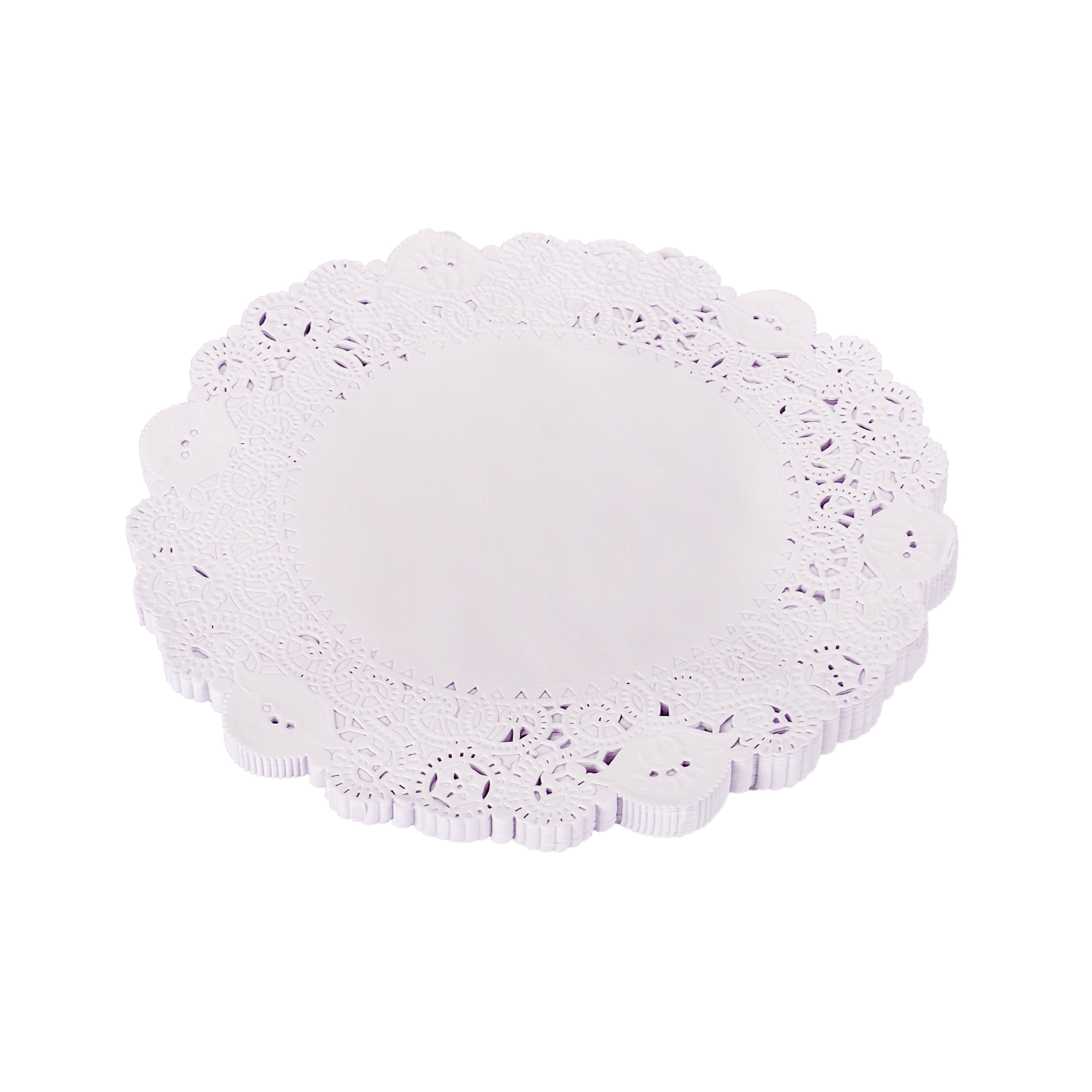 BLONDAS PAPEL BLANCA REDONDA 28CM *100UND