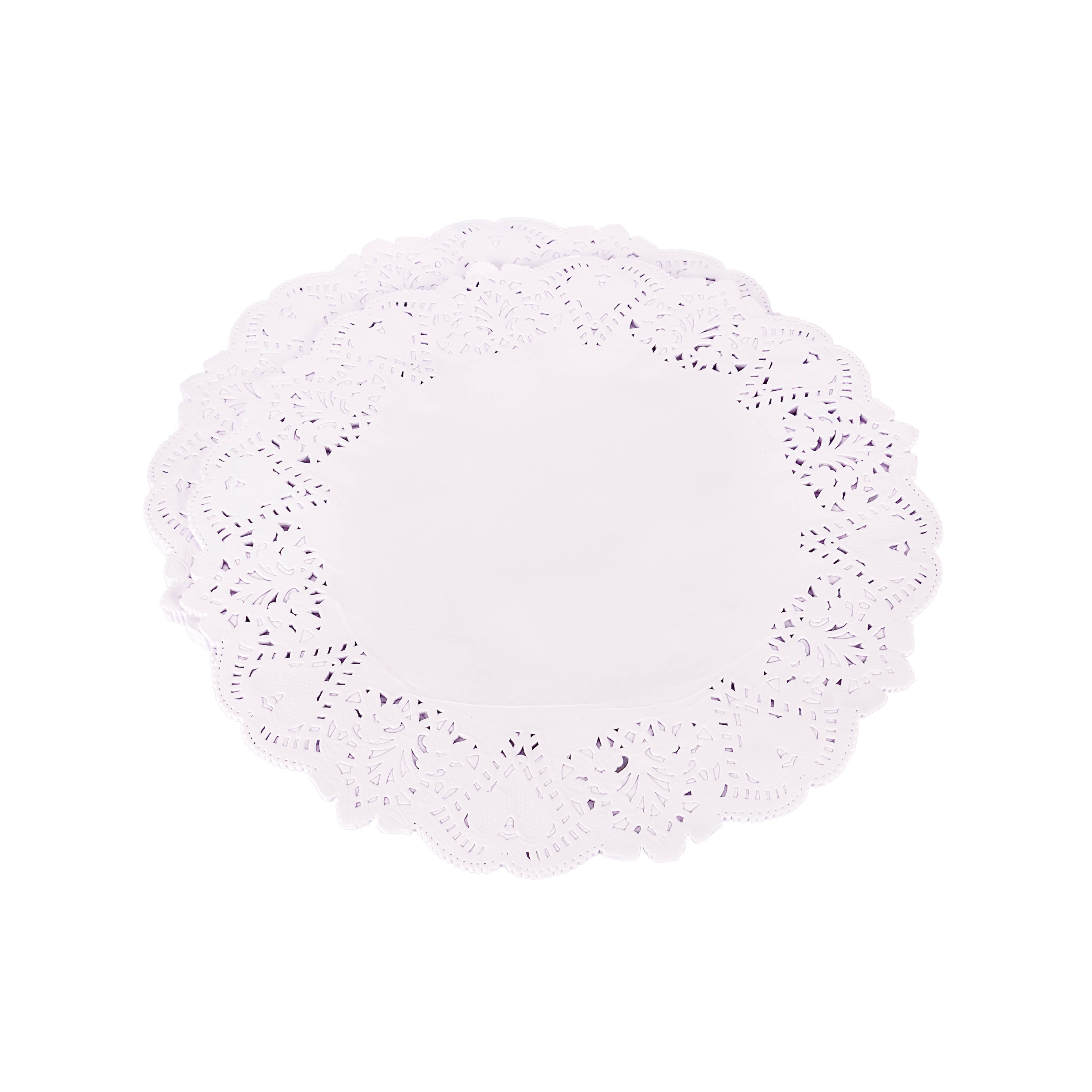 BLONDAS PAPEL BLANCA REDONDA 32CM *100UNID