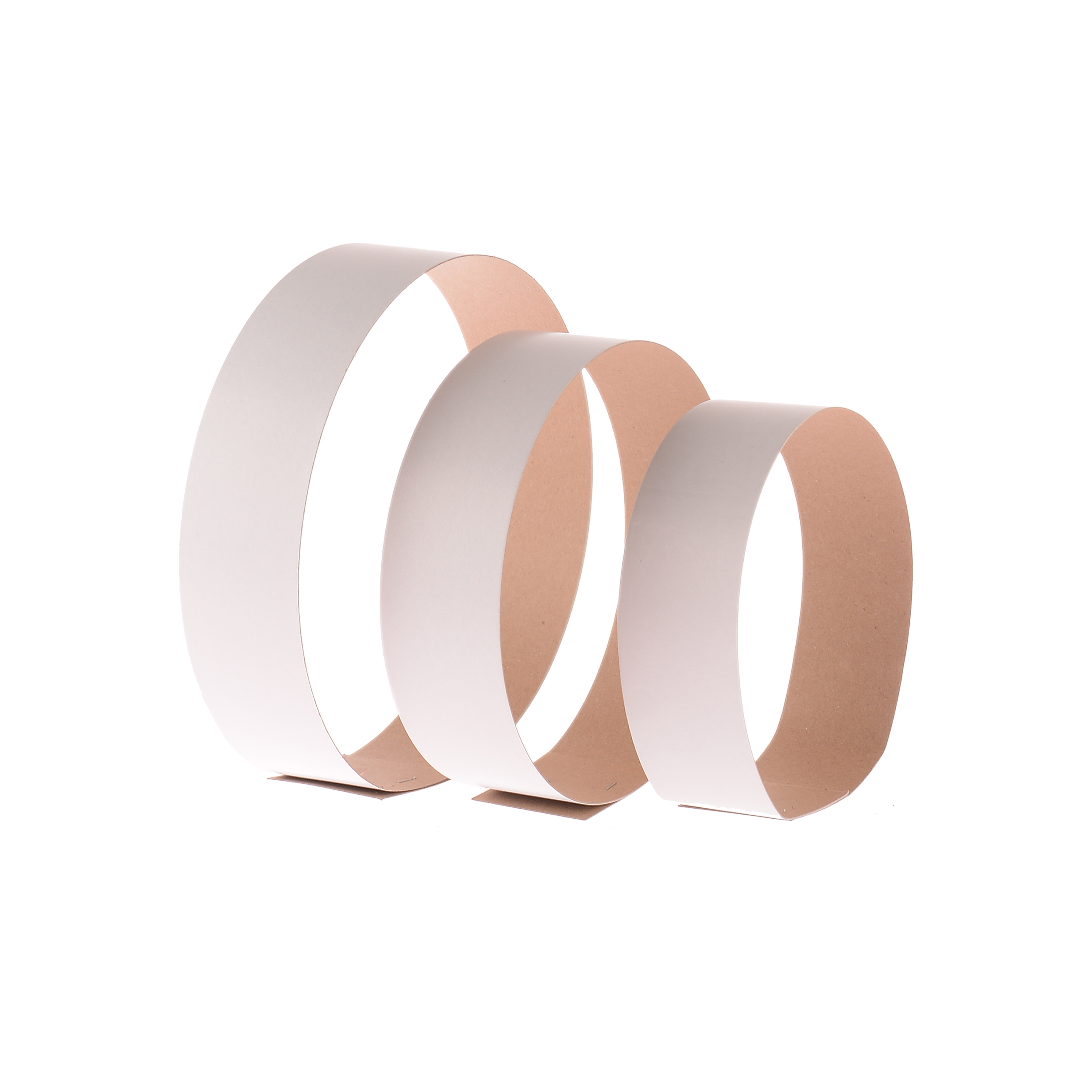 TIRAS DE CARTULINA BLANCA .70CM APROX (ANCHO 5CM - 90UNID)  *1KG.