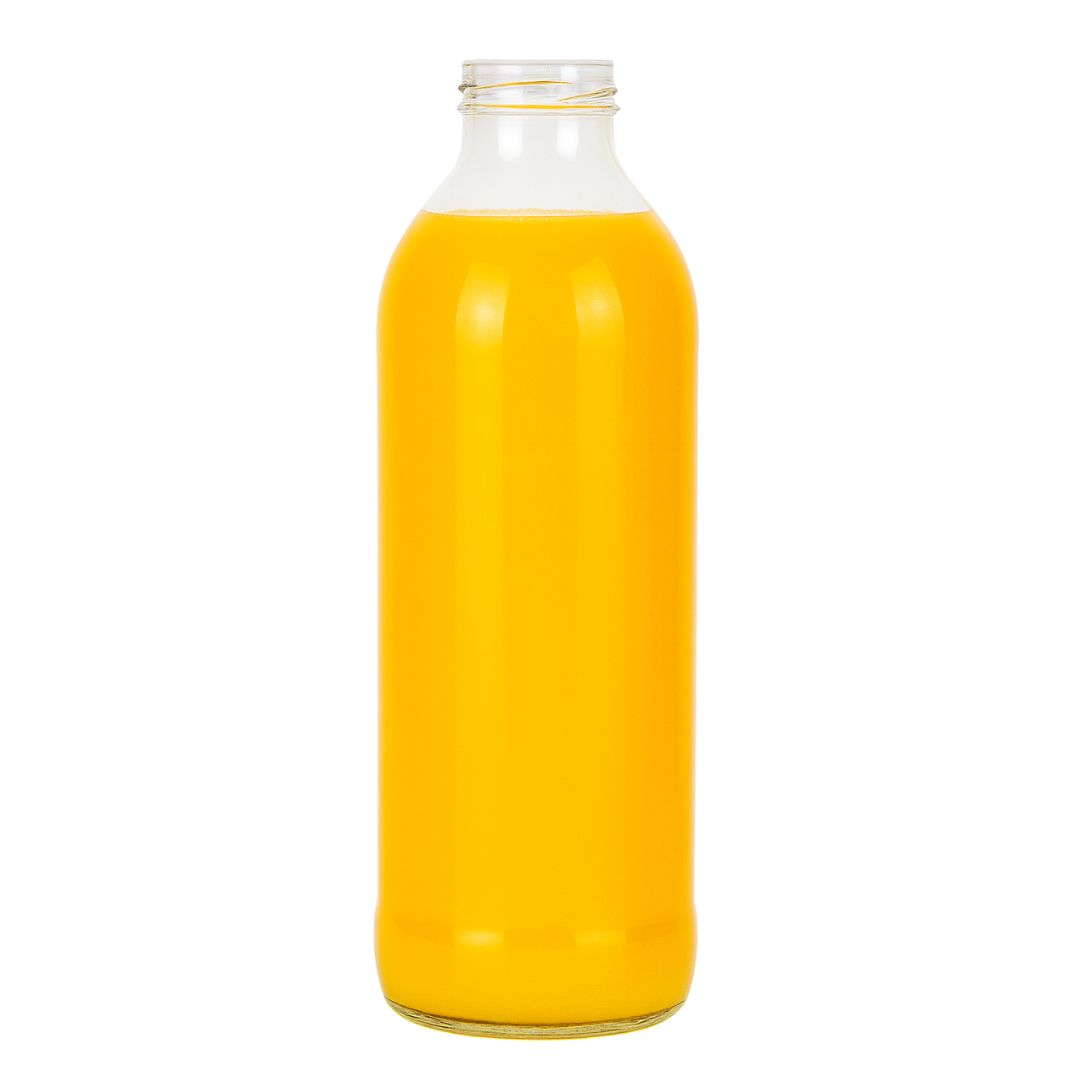 BOTELLA VIDRIO CRISTAL JUGO 910CC BOCA AXIAL (SIN TAPA) PACK *20UNID