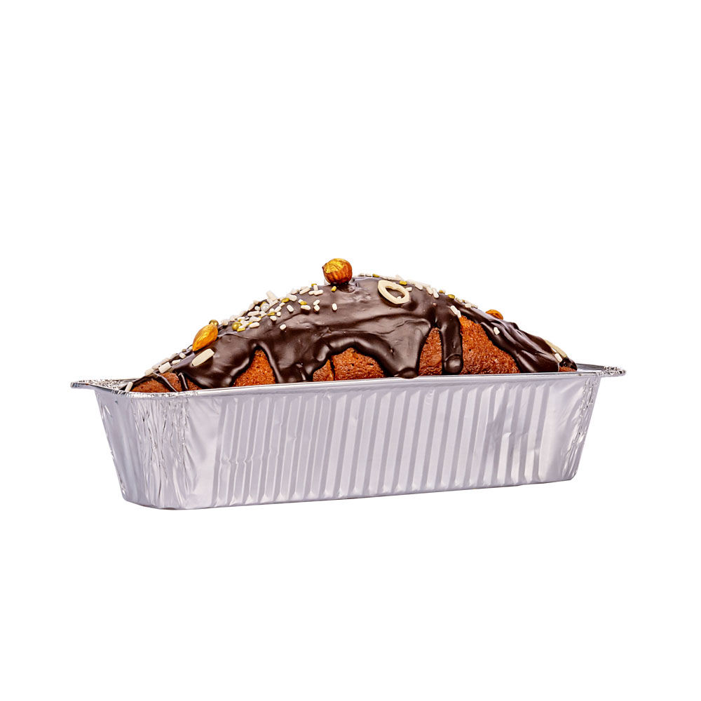 MOLDE BUDIN ALUMINIO DESCARTABLE.MEDIANO INGLES (RAL8) (8*24*5CM) *25UNID