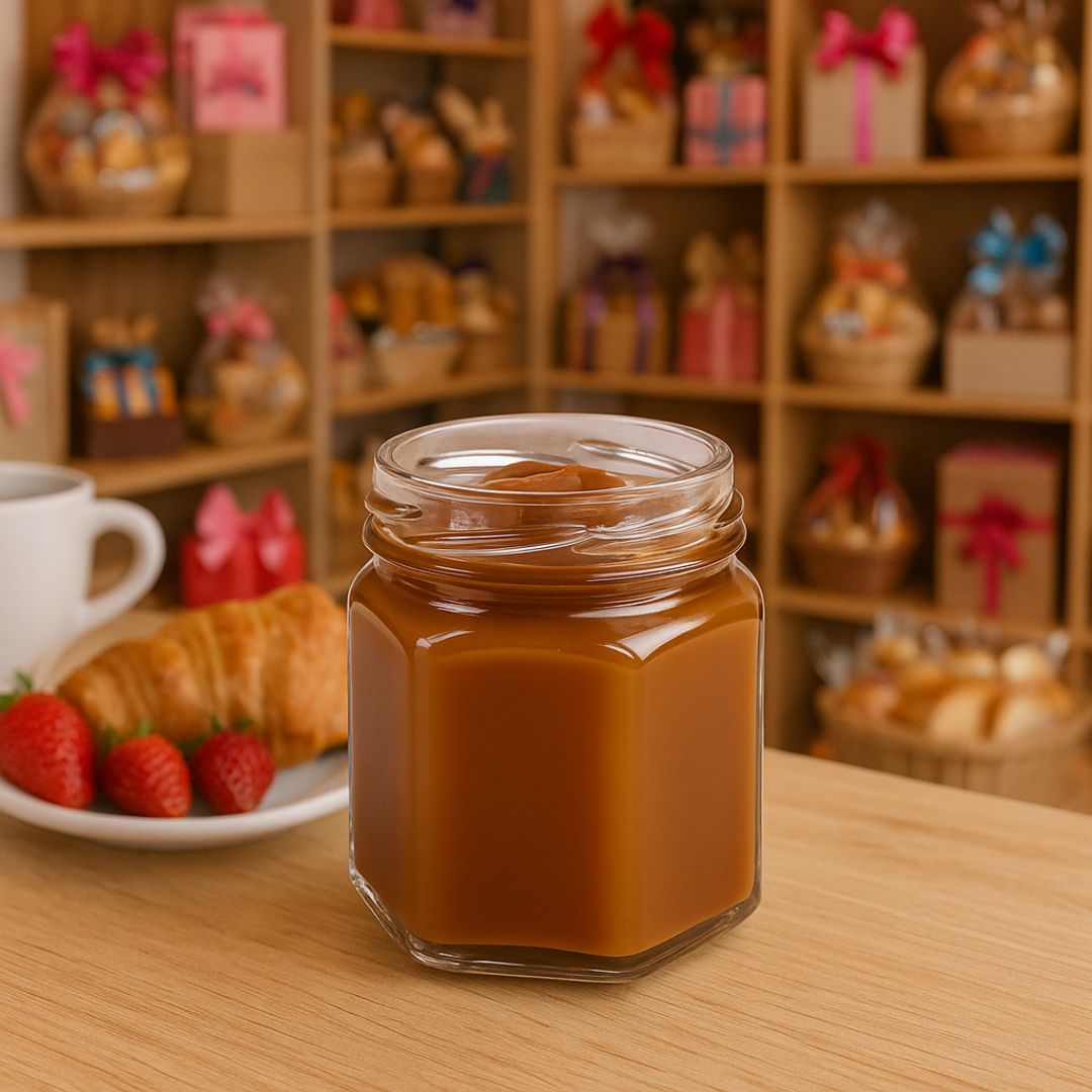 FRASCO VIDRIO CRISTAL.190CC HEXAGONAL (TAPA 63MM) SIN TAPA PACK *20UNID