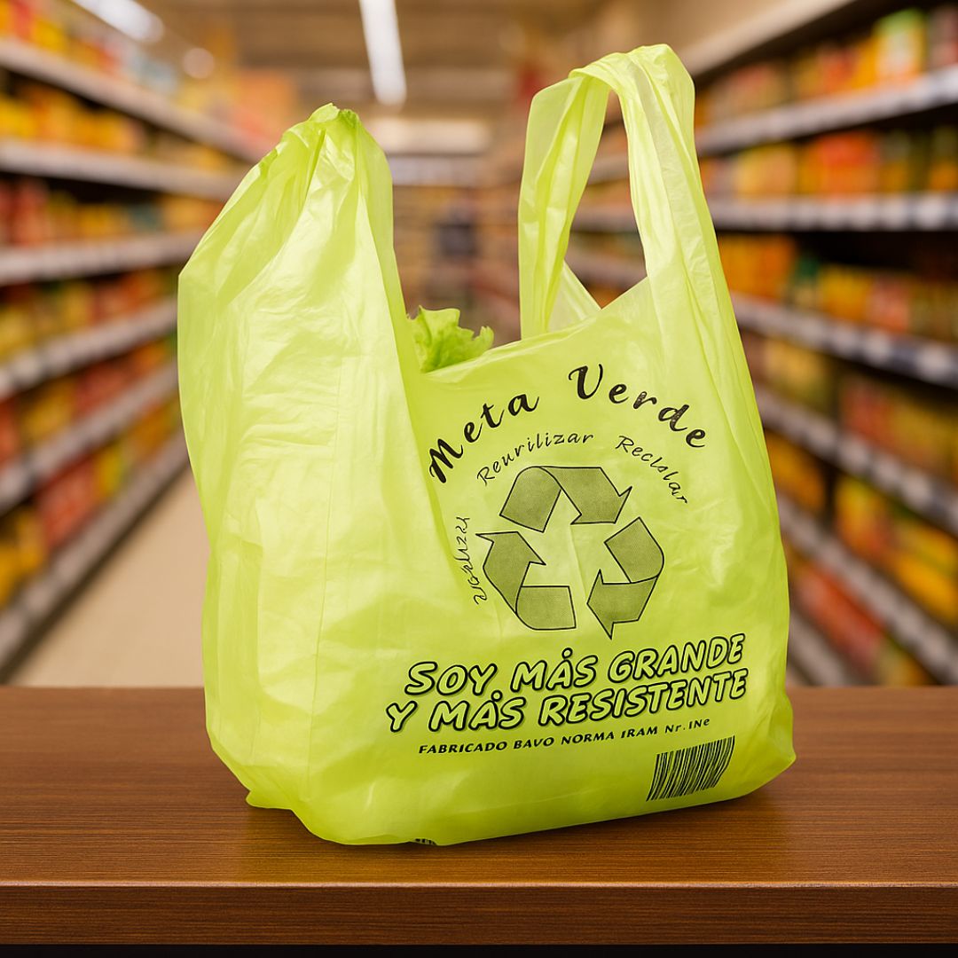 BOLSAS CAMISETA OXO DEGRADABLE VERDE REFORZADA 45*55CM (7000) MAPSA *100UNID(OFERTA)