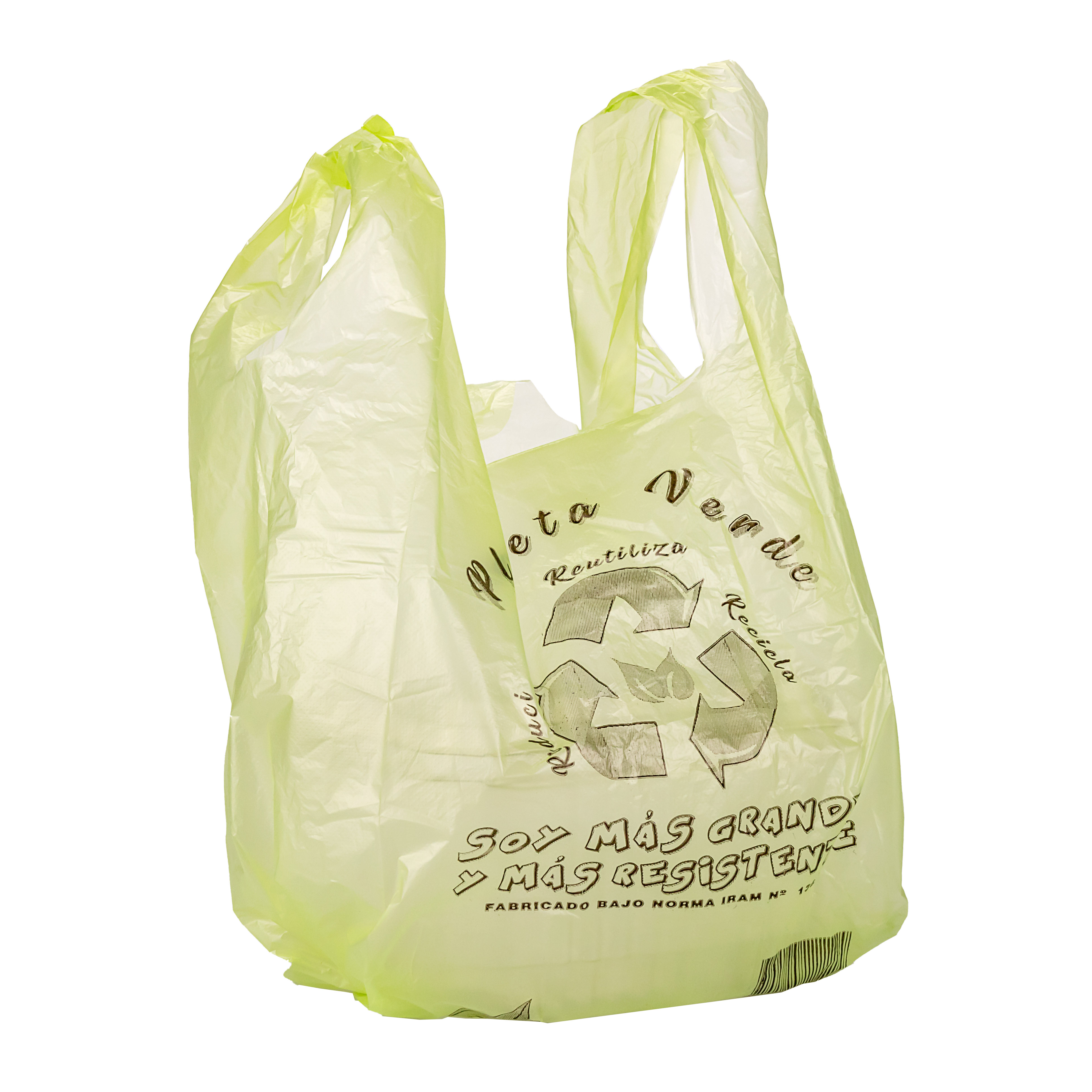 BOLSAS CAMISETA OXO DEGRADABLE VERDE REFORZADA 45*55CM (7000) MAPSA *100UNID(OFERTA)