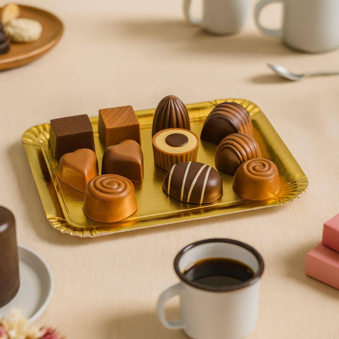 PLATO DORADO CARTON RECTANGULAR .250GRS (13*18CM) *10UNID