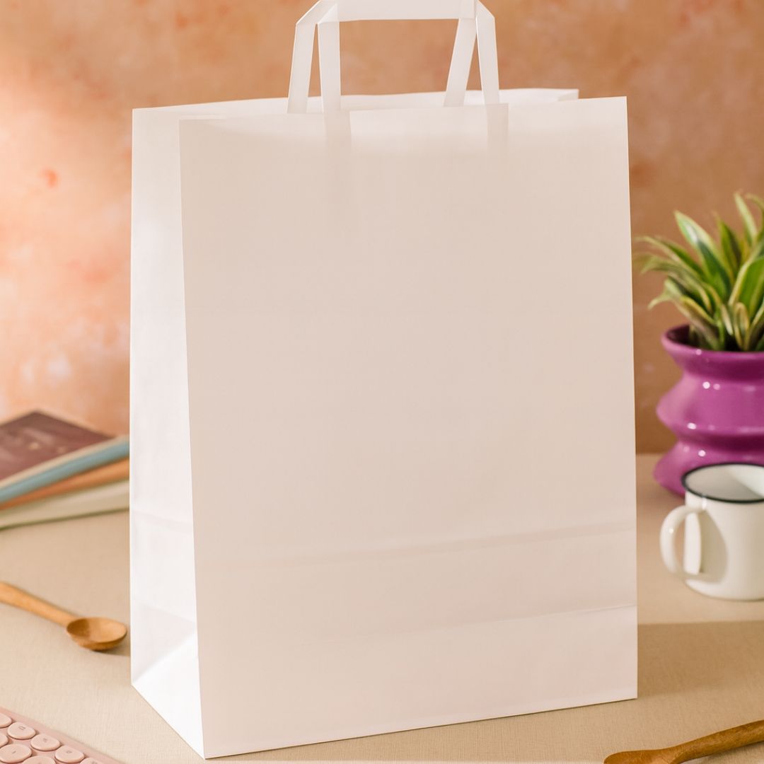 BOLSA BOUTIQUE PAPEL BLANCA 30*12*41CM *UNID