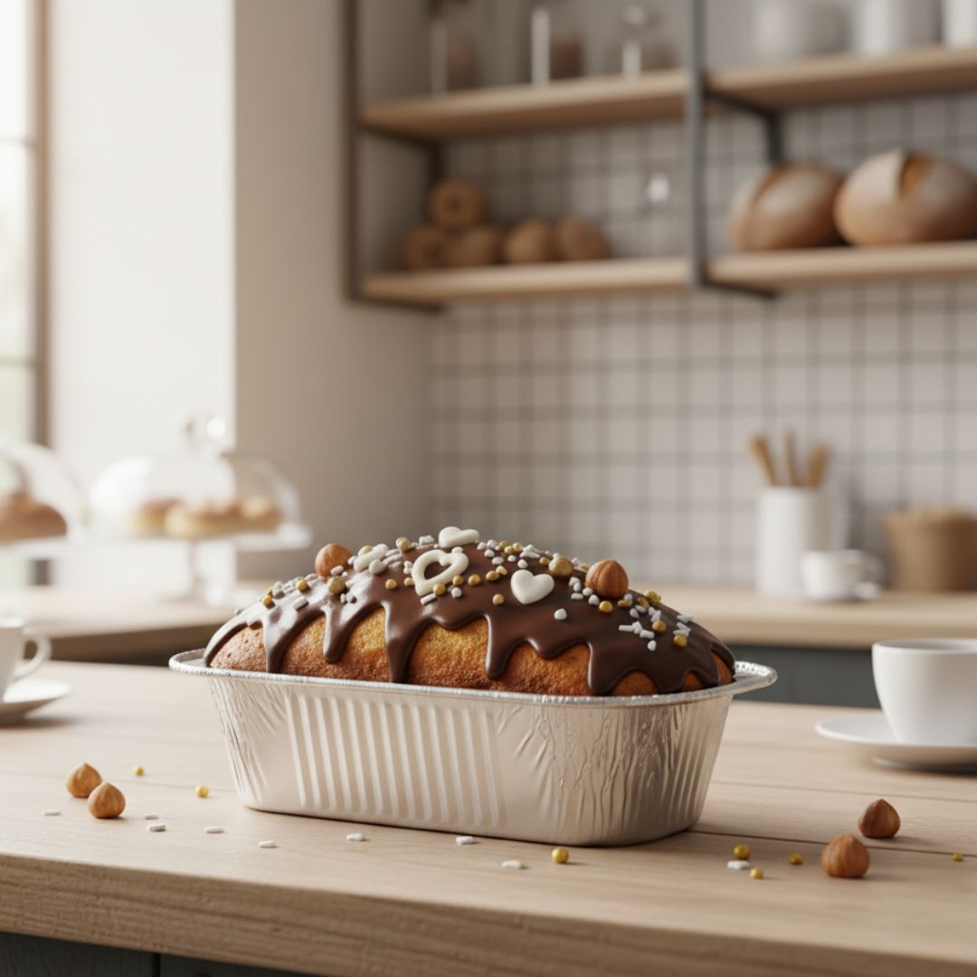 MOLDE BUDIN ALUMINIO DESCARTABLE MINI (RAL9) (5*11*3.5CM) *25UNID