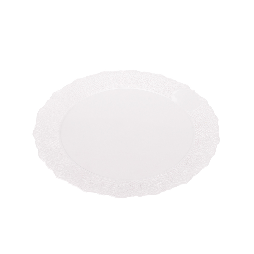 BANDEJA BLONDA PLASTICA REDONDA .27CM *UNID