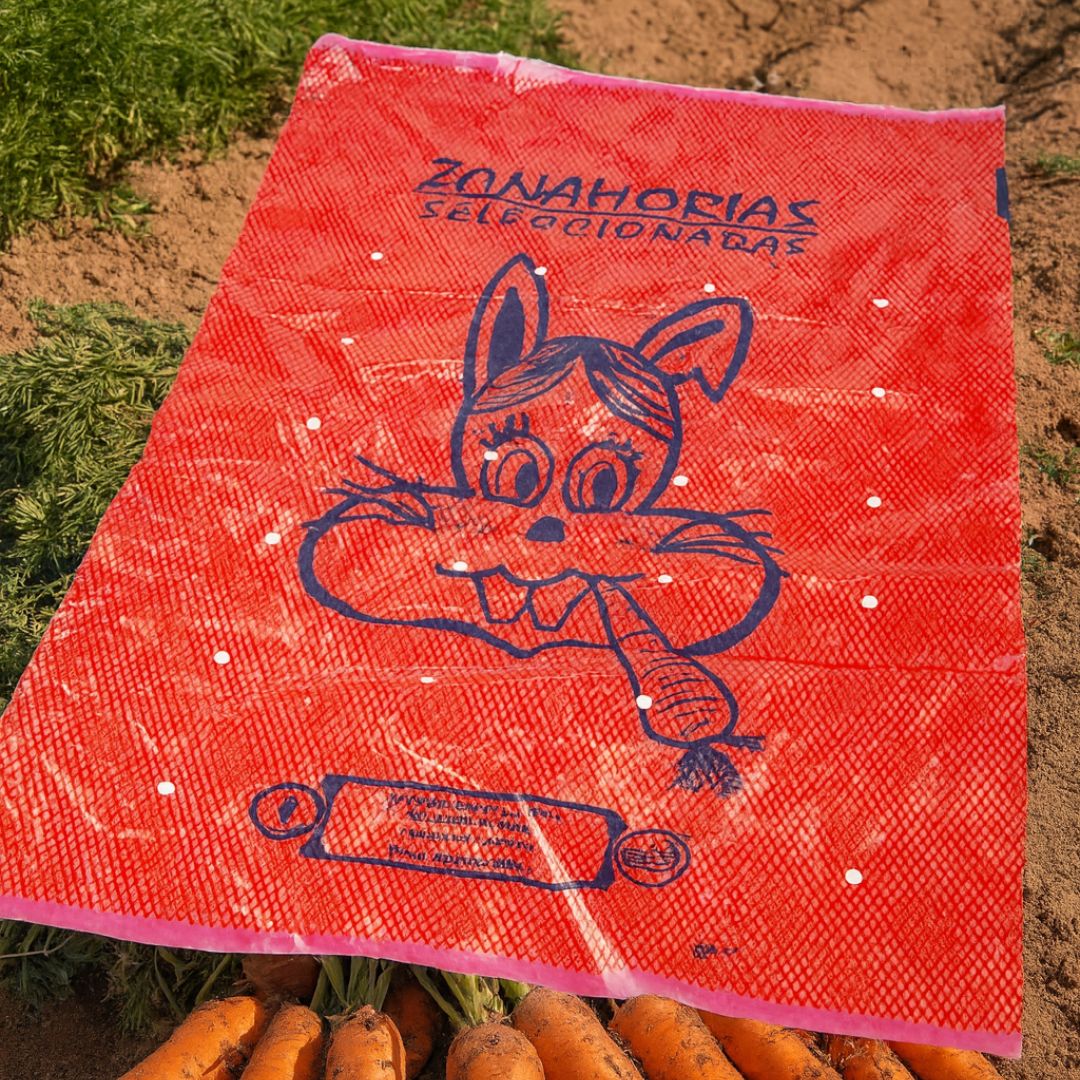 BOLSA AGRO POLIETILENO ZANAHORIA.20KG (50*75CM*70MIC) *100UNID