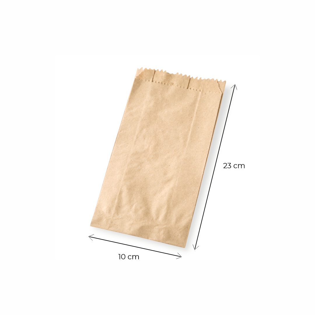 mEP BOLSA PAPEL FACTURAS KRAFT PERSONALIZADA N°3 (10*23CM) X UNIDAD