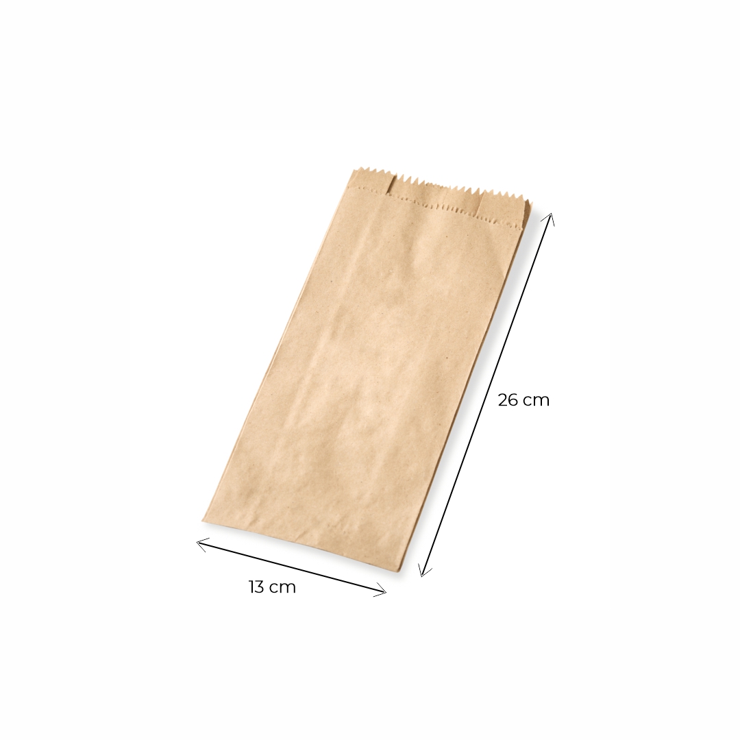 mEP BOLSA PAPEL FACTURAS KRAFT PERSONALIZADA N°4 (13*26CM) X UNIDAD