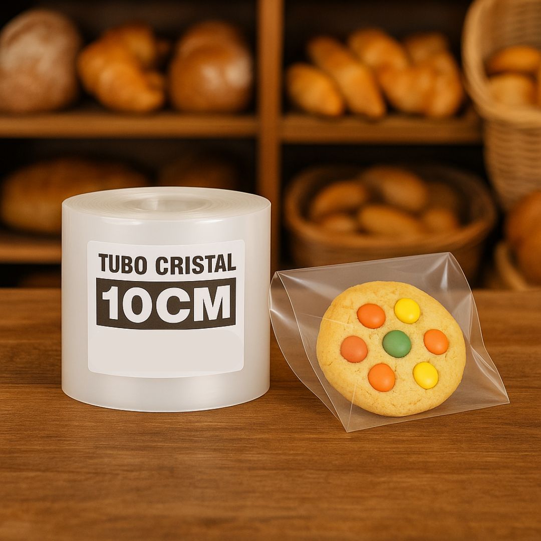 TUBO SIN CORTE mE PE CRISTAL (B/D - 45MIC) .10CM*100MTS *UNID