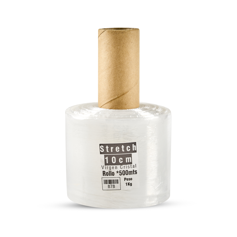 FILM STRETCH FERNANDEZ CRISTAL MINI (10CM - 1KG - C/MANGO) ROLLO *500MTS