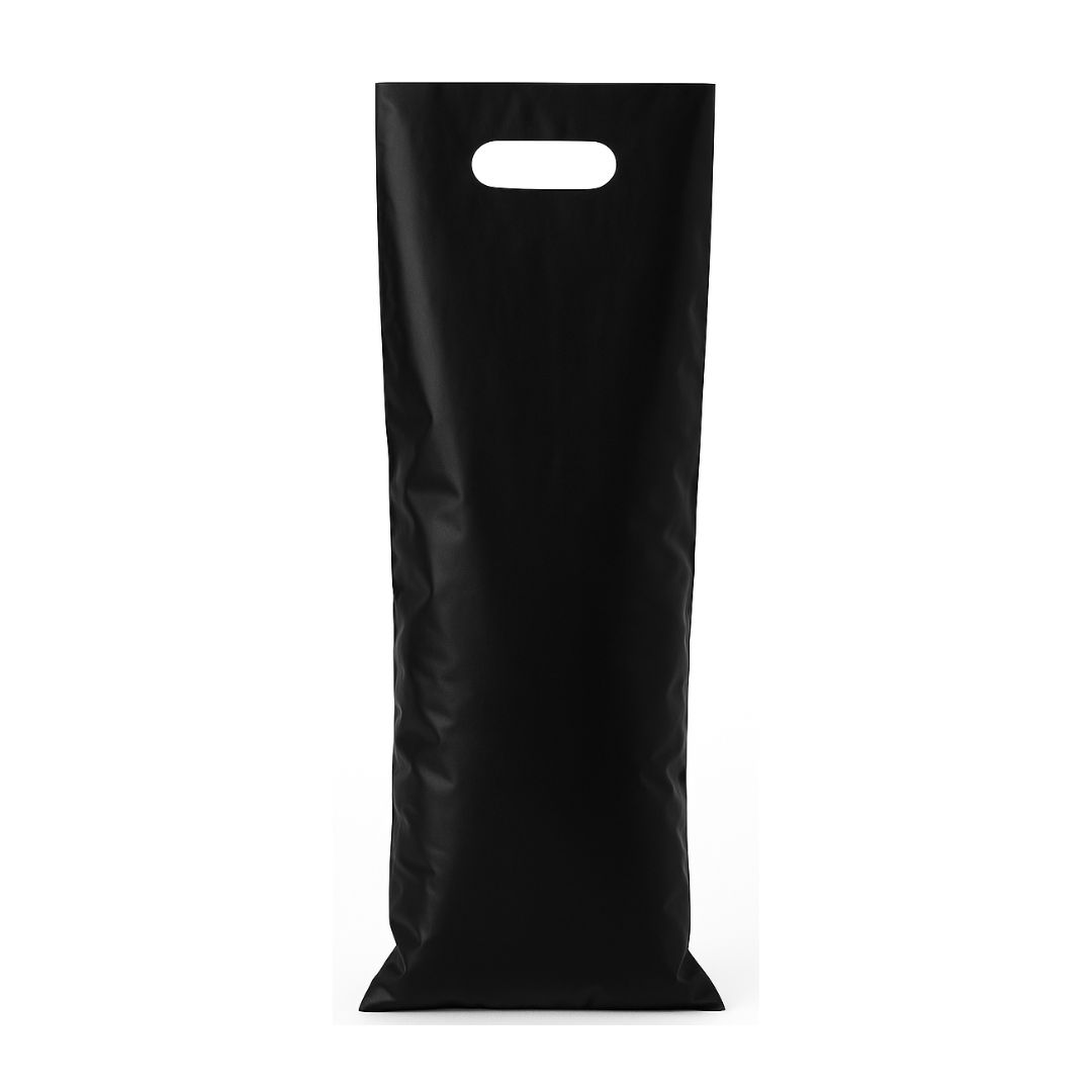 BOLSAS RIÑON LISAS.TERLIZZI 20*45CM (VINO) NEGRA REFORZADA (60 MIC) (8Z-11) *50UNID