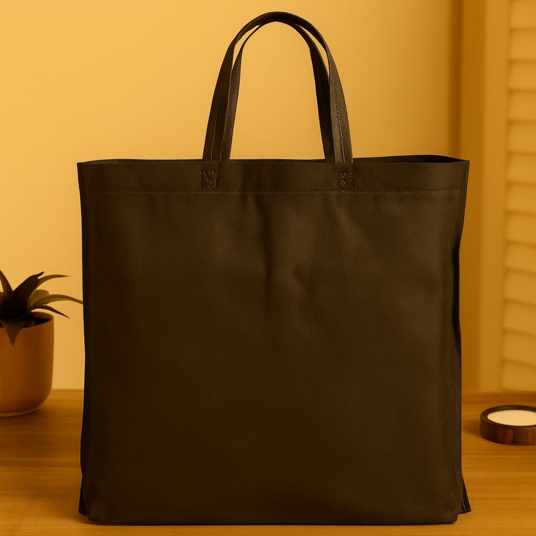 BOLSA FRISELINA LISA CON ASA 45*40CM NEGRO *UNID