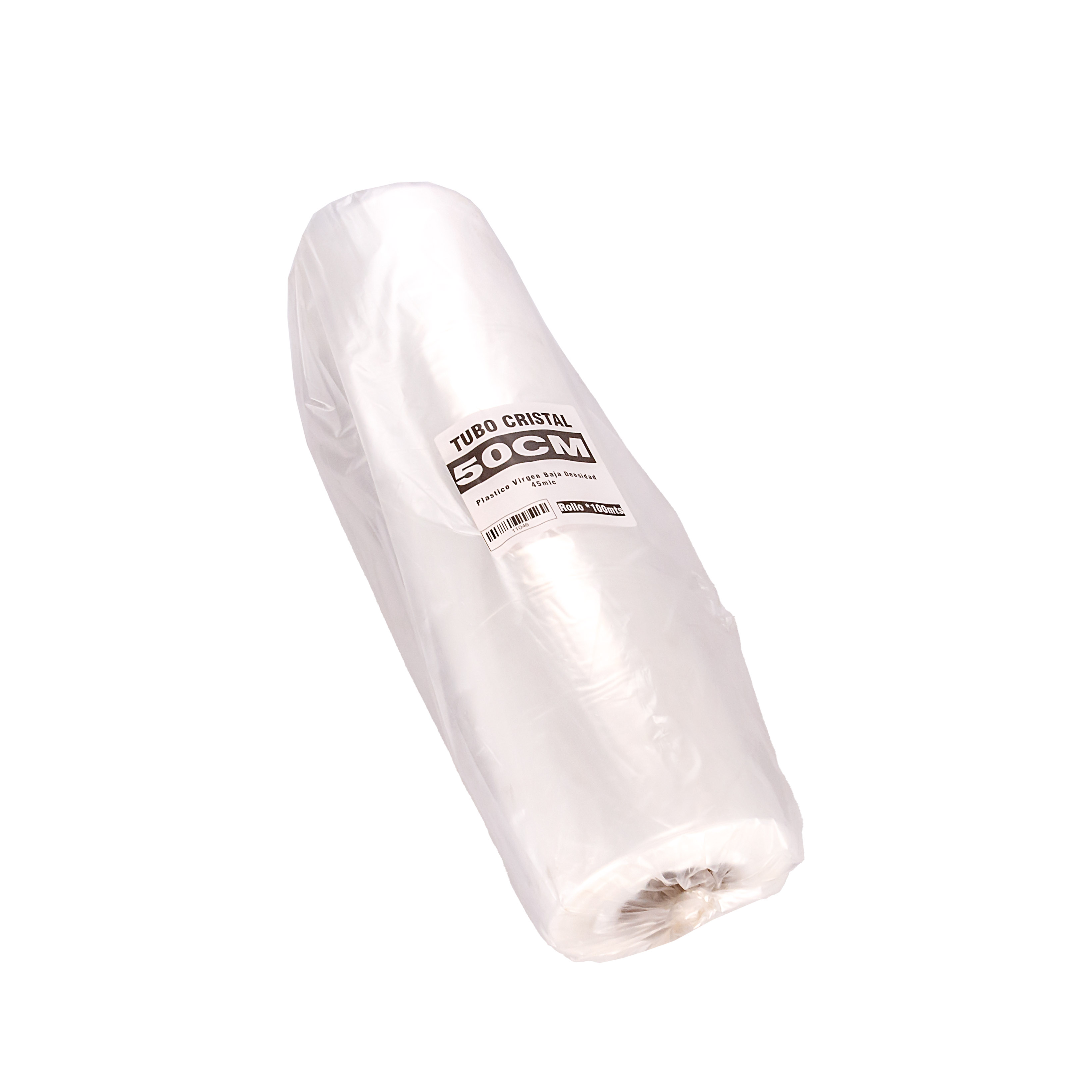 TUBO SIN CORTE mE PE CRISTAL (B/D - 45MIC) .50CM*100MTS *UNID