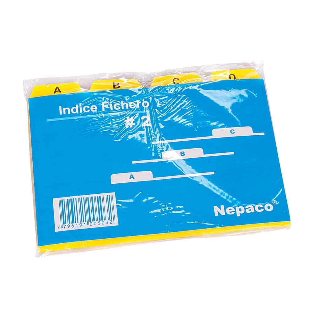 INDICE CARTON FICHERO Nº2 A/Z *UNID