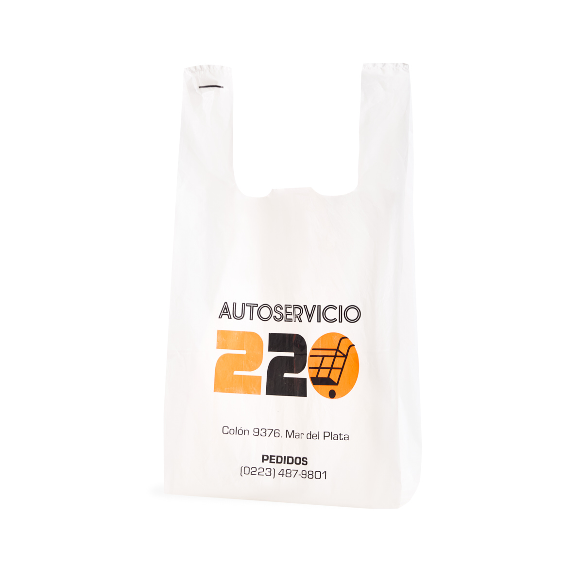mEP BOLSA CAMISETA A/D PERSONALIZADA 1 O 2 COLORES 15MIC  (45*55CM) X UNIDAD
