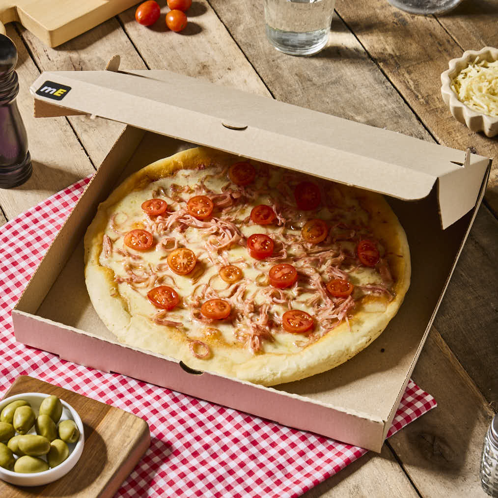 CAJA PIZZA MICRO MARRON/MARRON GRANDE (32.5*32.5*3.7CM) *100UNID (OFERTA)