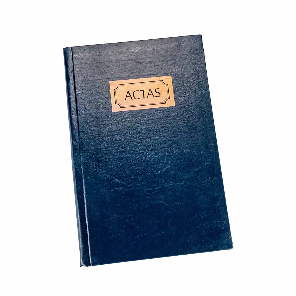 LIBRO ACTAS 2 MANOS CAUDILLO (200 HOJAS FOLIADAS) (22*34CM) *UNID