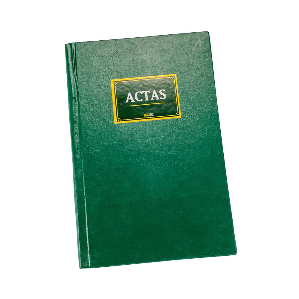 LIBRO ACTAS 2 MANOS CAUDILLO (200 HOJAS FOLIADAS) (22*34CM) *UNID