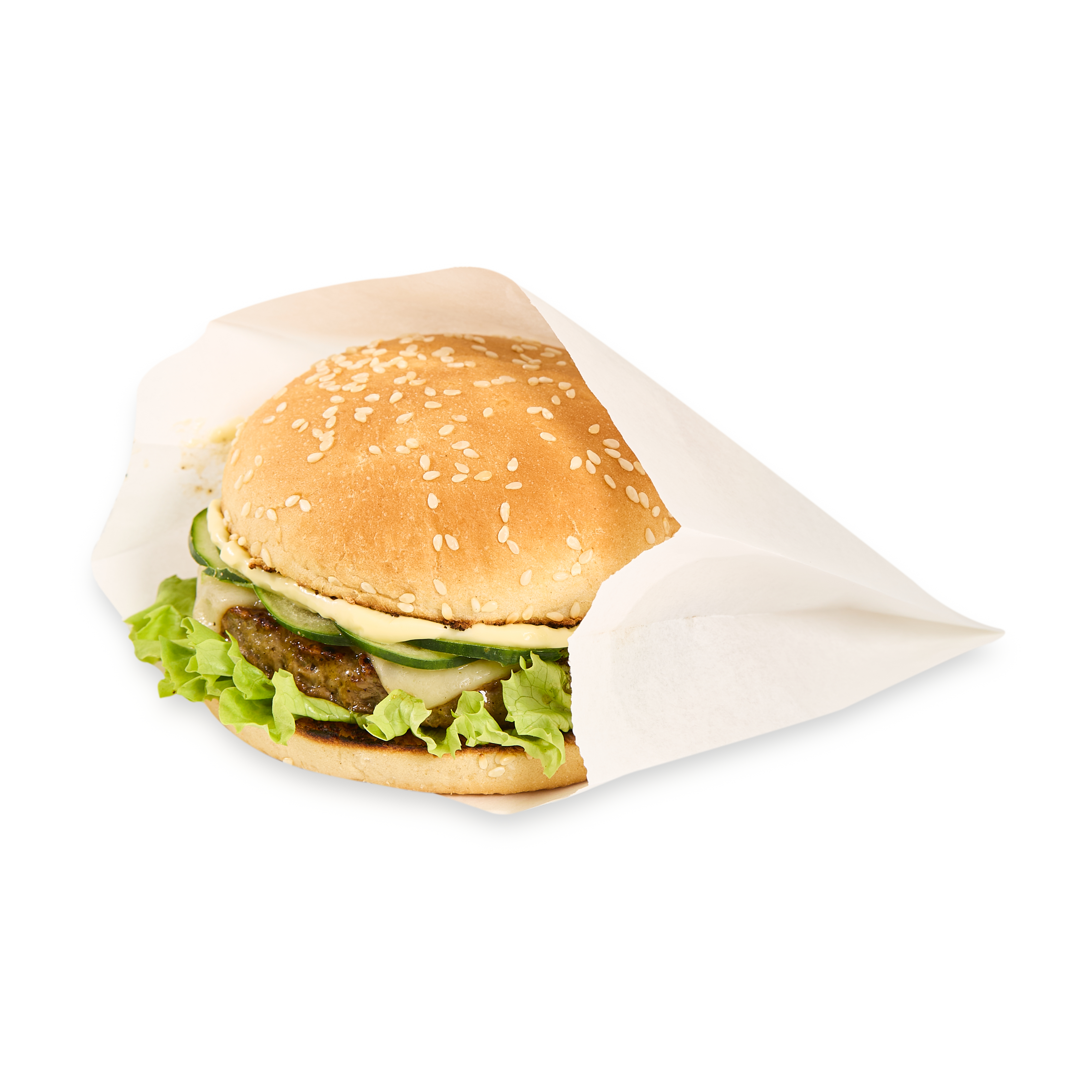 BOLSA HAMBURGUESA PAPEL BIOXIDO BLANCO LISA (13*5*10CM) *100UNID