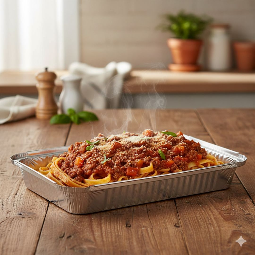 BANDEJA ALUMINIO VASSOI.F.-2200 (2000CC) (21*31*5CM) *25UNID