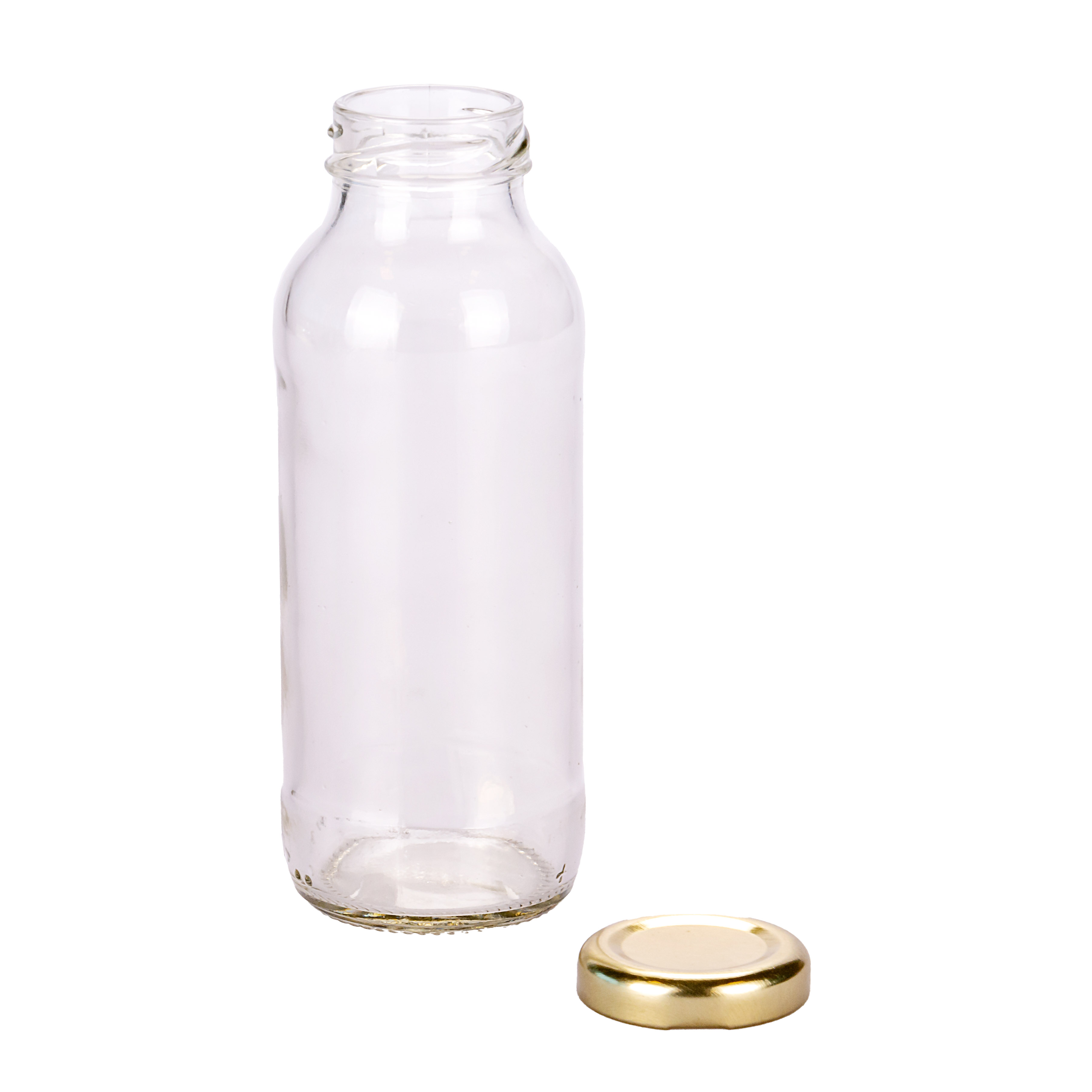 BOTELLA VIDRIO CRISTAL JUGO 250CC BOCA AXIAL (SIN TAPA) PACK *20UNID