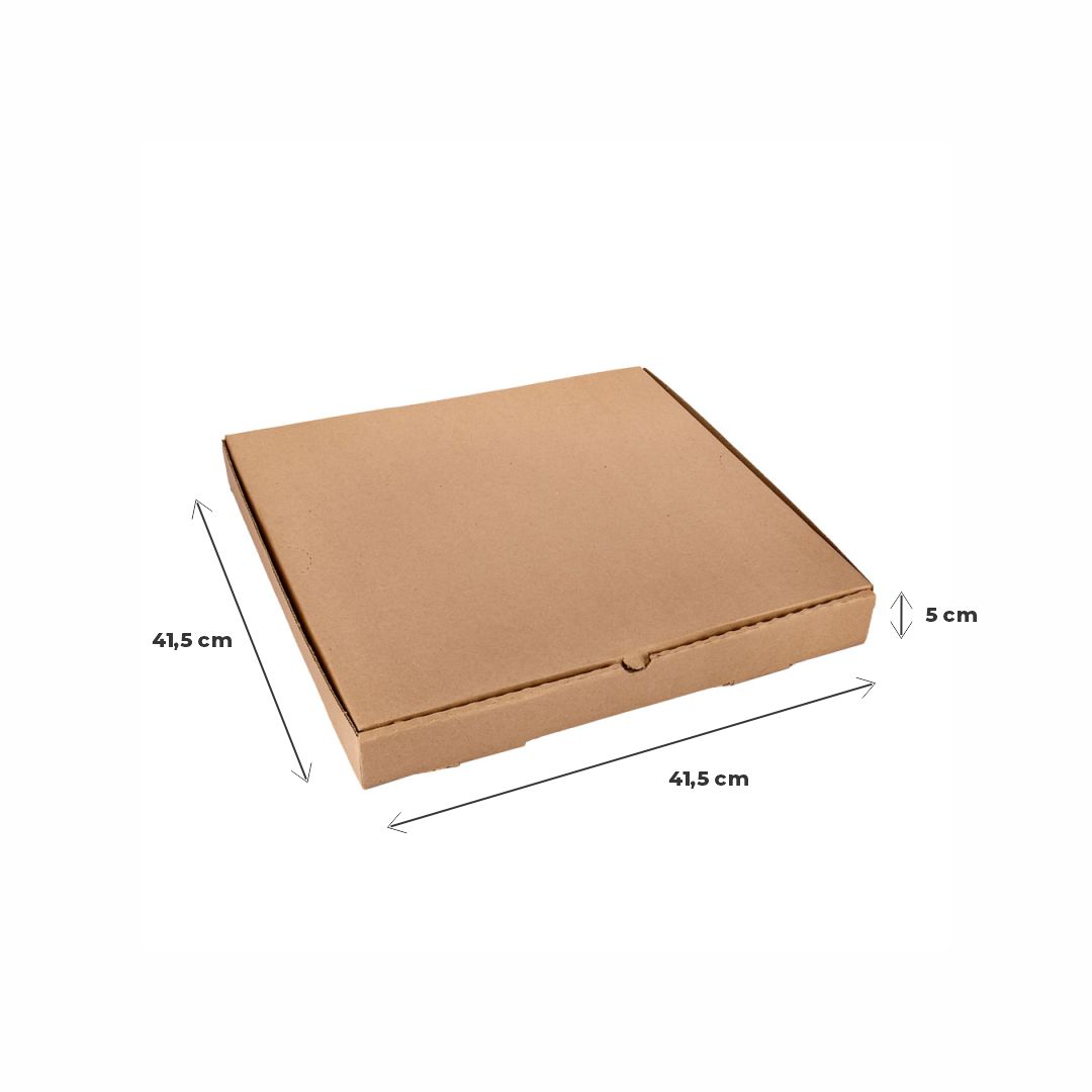 CAJA PIZZA MICRO MARRON/MARRON.SUPER GRANDE (41.5*41.5*5CM) *100UNID