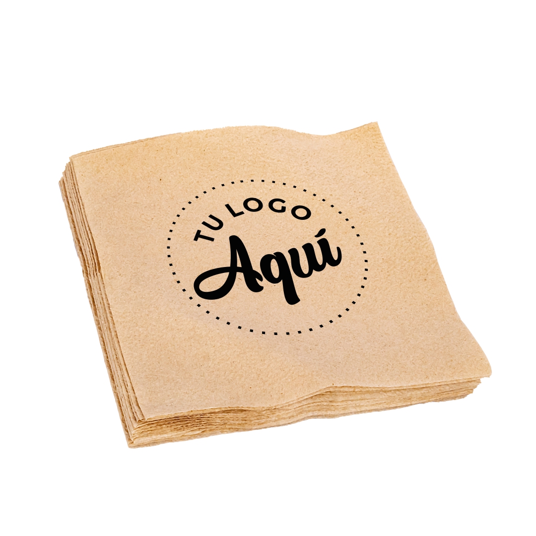 mEP SERVILLETAS BEIGE 33*33CM PERSONALIZADA TISSUE EXTRA 1/2 COLORES CAJA  X 700 UNIDADES