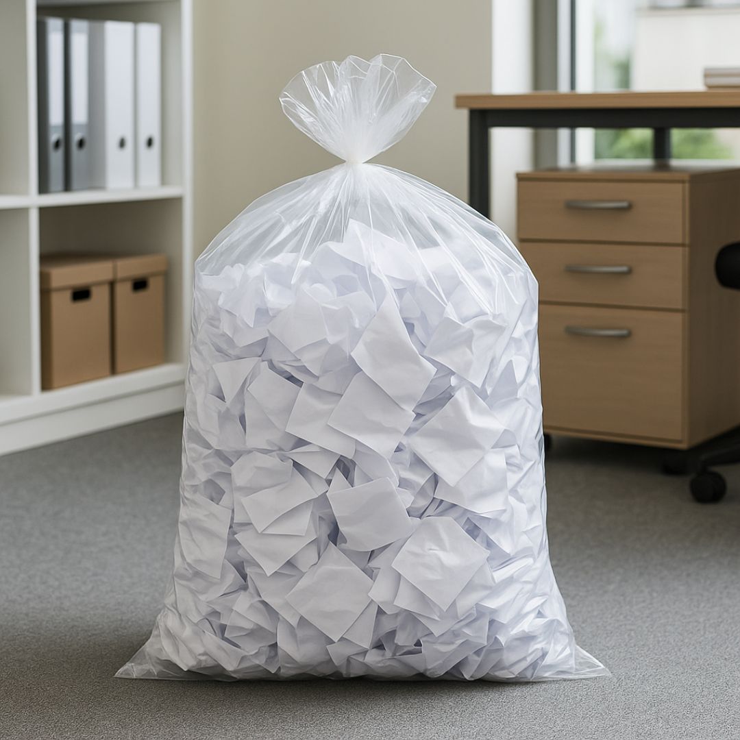 BOLSAS PLASTICAS mE PE CRISTAL (B/D - 35MIC - C/FUELLE) .80X110CM *25UNID