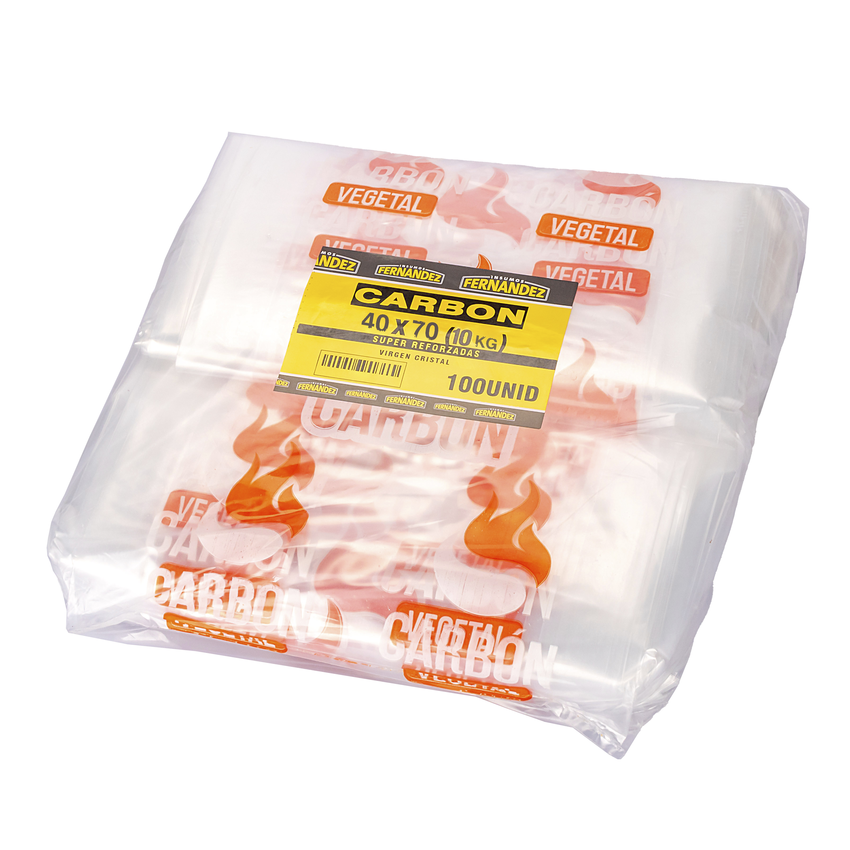 BOLSAS CARBON FERNANDEZ (PE CRISTAL - 70MIC - 40X70) 10KG *100UNID