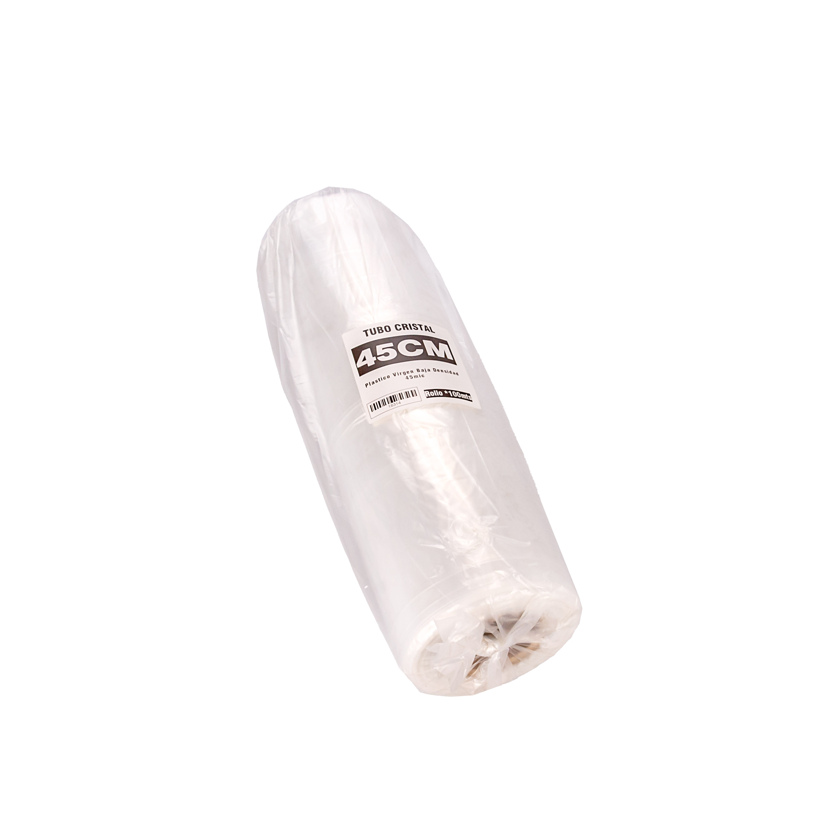 TUBO SIN CORTE mE PE CRISTAL (B/D - 45MIC) .45CM*100MTS *UNID