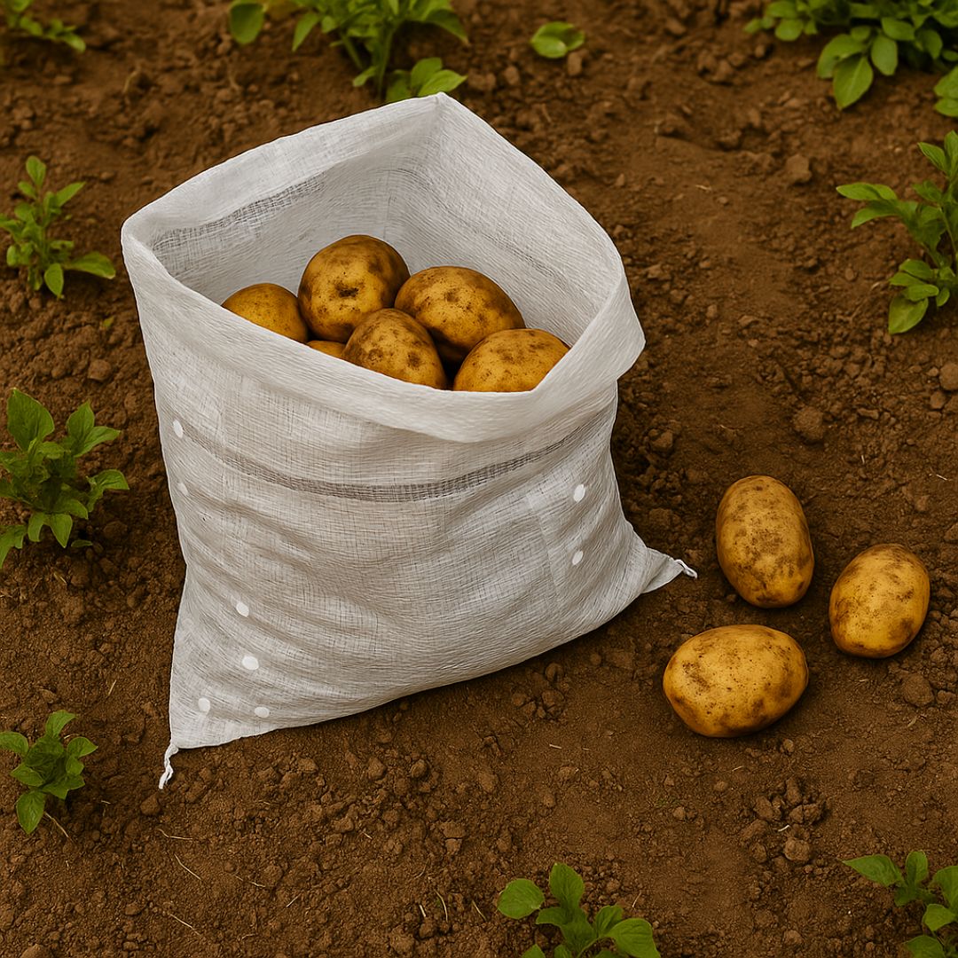 BOLSA AGRO PAPA RAFIA CRISTAL LISA VENTILADA 40*60CM (BOCA REFORZADA) *UNID