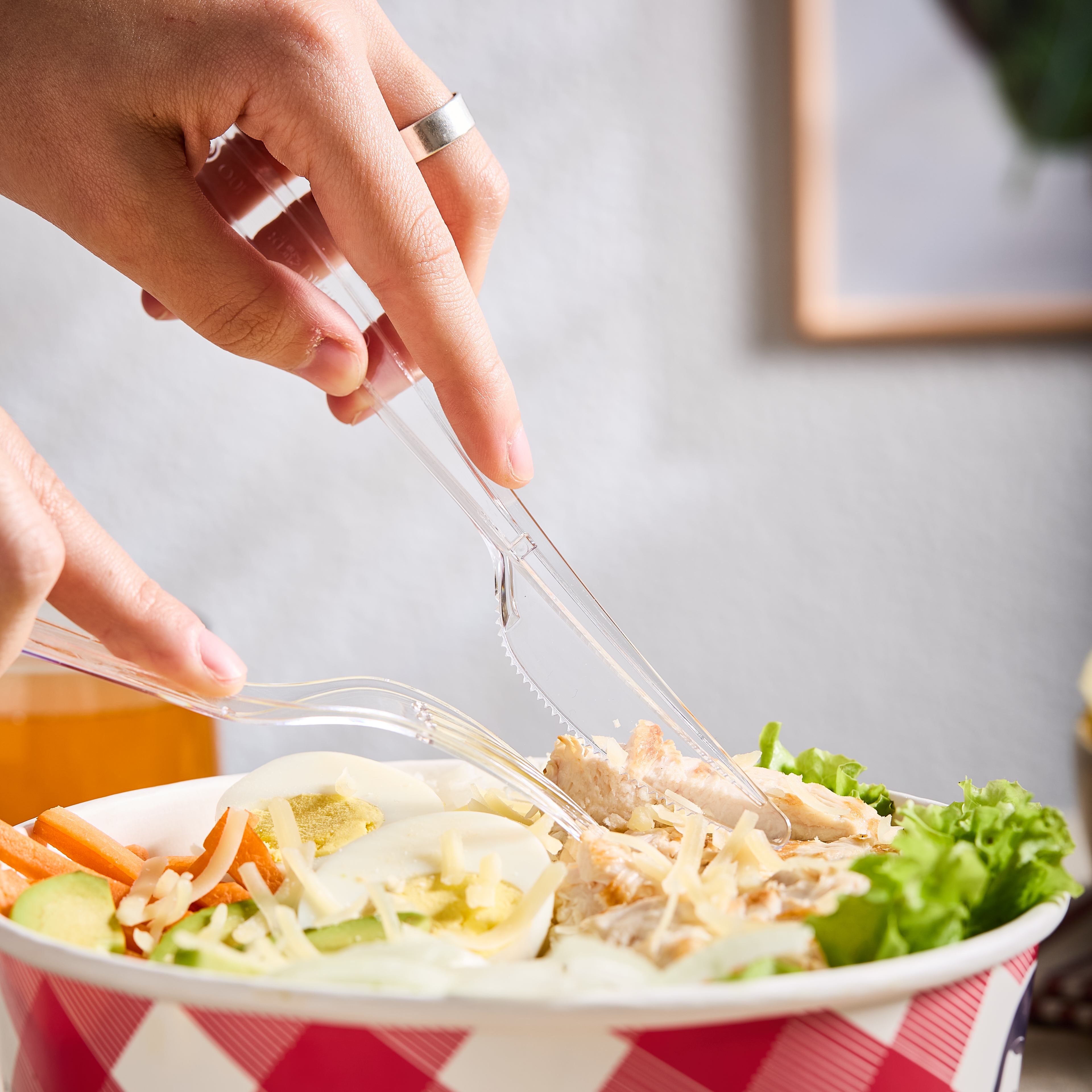 CUCHILLO PLASTICO CRISTAL REFORZADA BISTROT (DARNEL) BLISTER *20UNID.