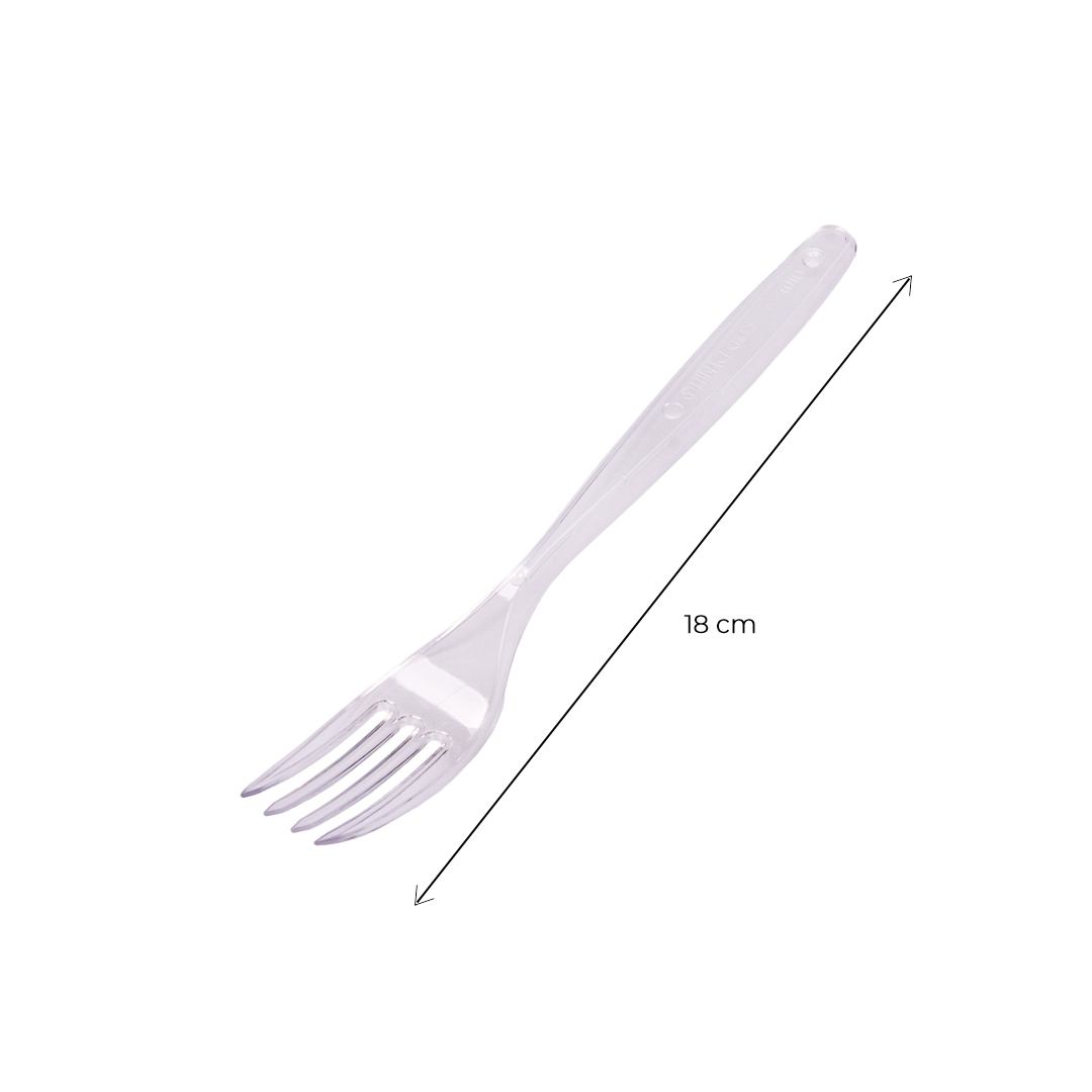 TENEDOR PLASTICO CRISTAL REFORZADA BISTROT (DARNEL) BLISTER *20UNID.