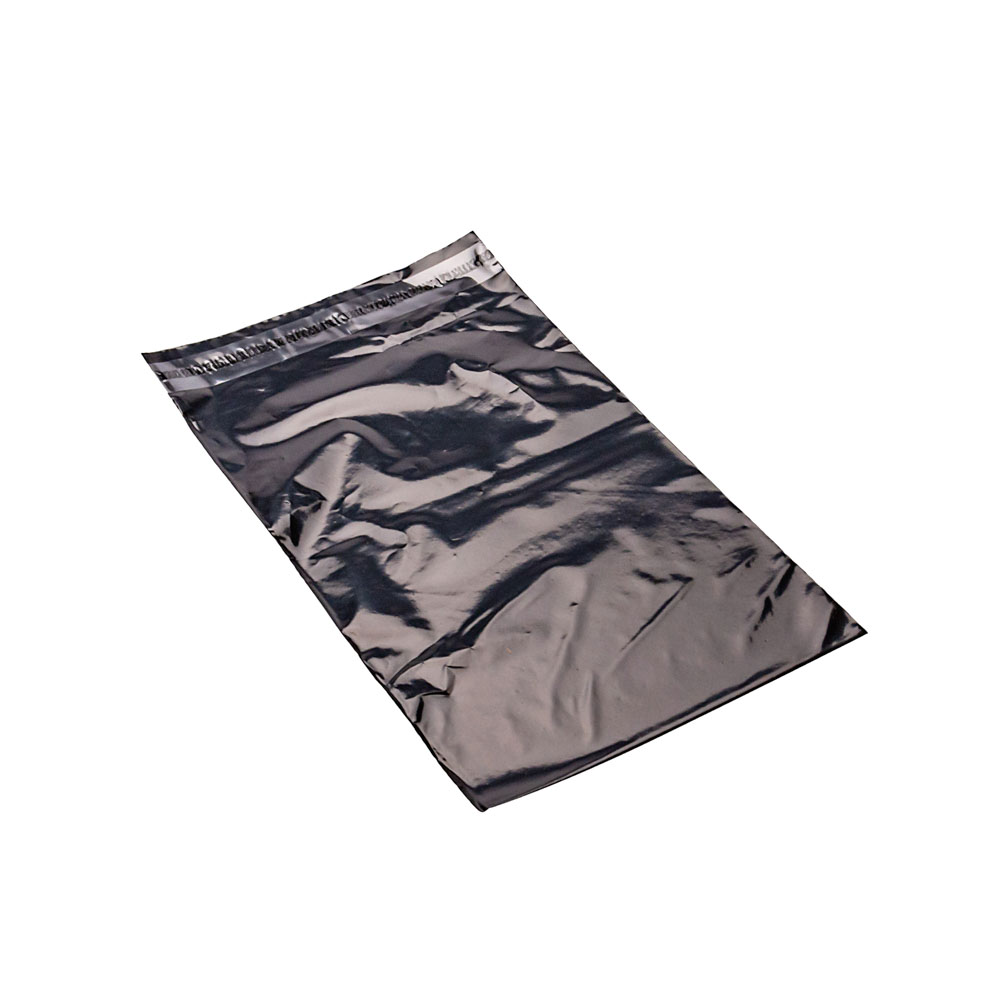 BOLSAS E-COMMERCE ECO 25*35CM NEGRA (60MIC + FAJA SEGURIDAD) *50UNID