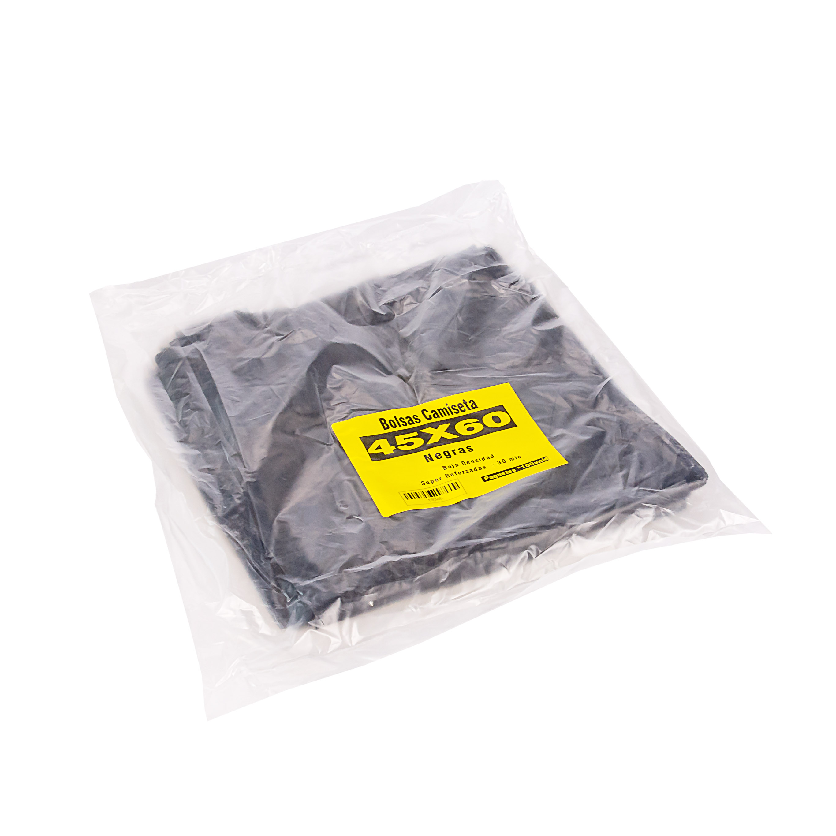 BOLSAS CAMISETA NEGRAS FERNANDEZ SUPER REFORZADA (BD - 30MIC) 45X60 *100UNID