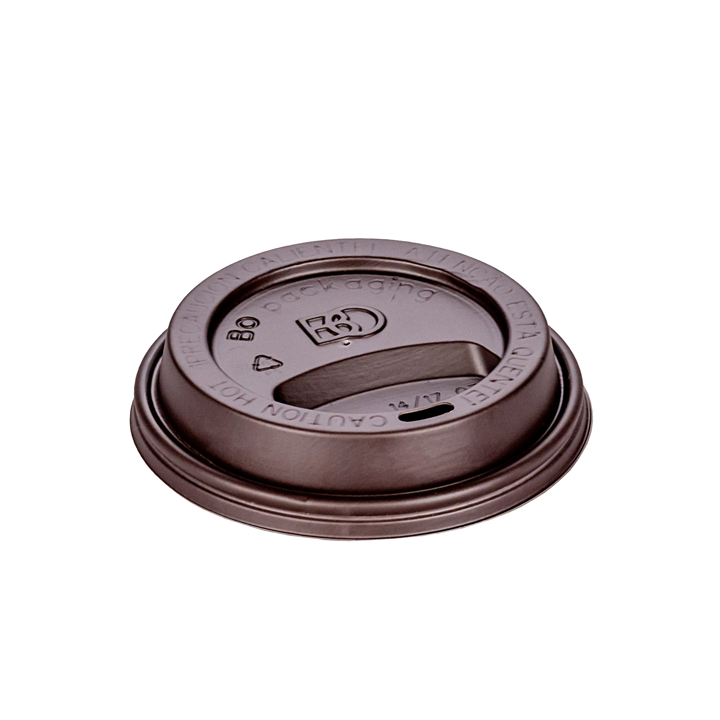 TAPA VASOS POLIPAPEL.BO 14OZ CON PICO MARRON PARA DOBLE PARED *100UNID