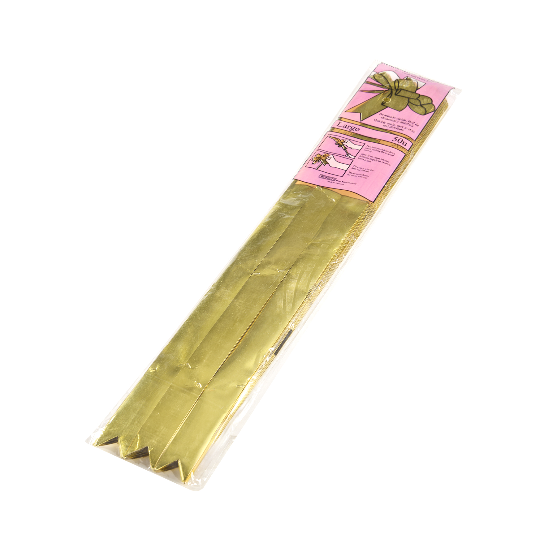 MOÑO RAPIDO GRANDE ORO LISO *50UNID