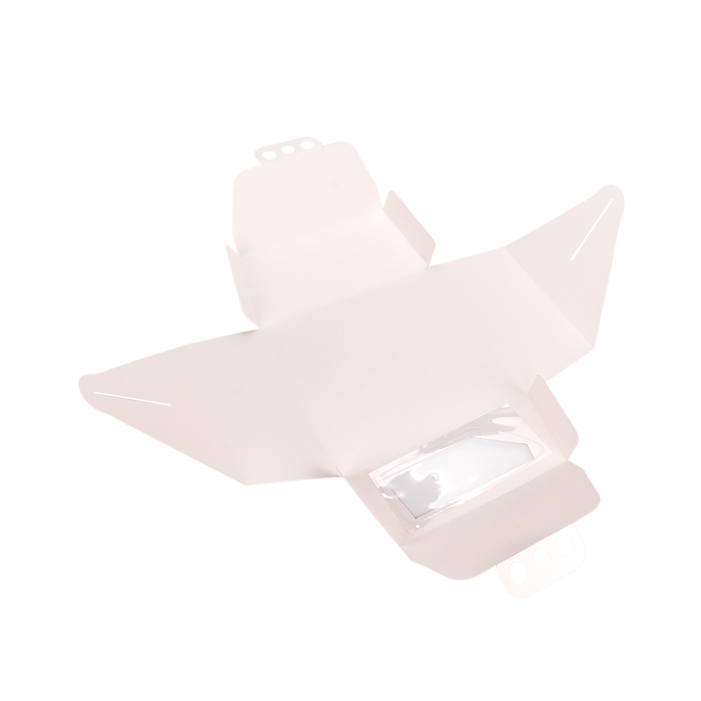 CAJA CARTULINA CHO ESTUCHE IMPRESA GRIS PASTEL CON VISOR (27*27*12CM) *25UNID