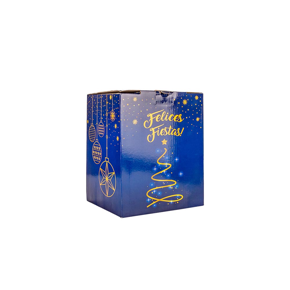 CAJA NAVIDAD PARA LOTE VALIJIN.GRANDE APILABLE CARTON AZUL 28*24*35CM *UNID