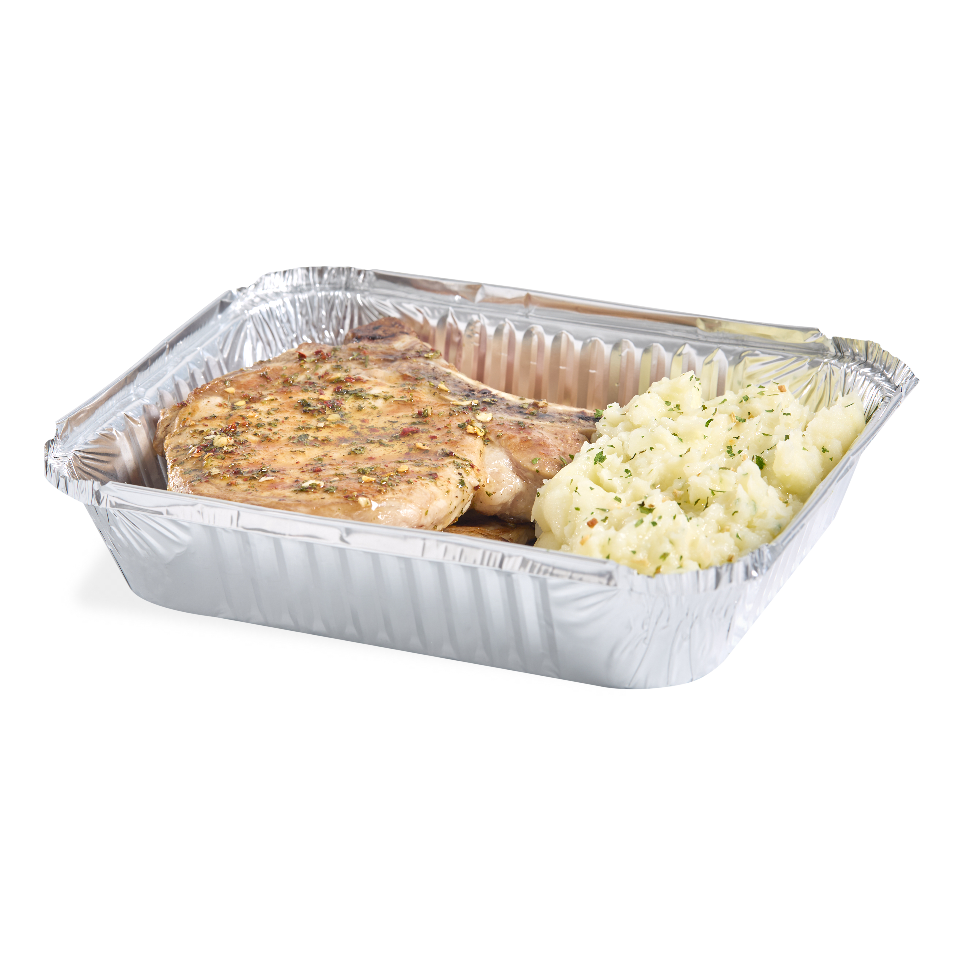 BANDEJA ALUMINIO DARNEL (PACK*10UNID).40OZ C/TAPA (1150ML) (17.6*22.1*4CM) *PACK