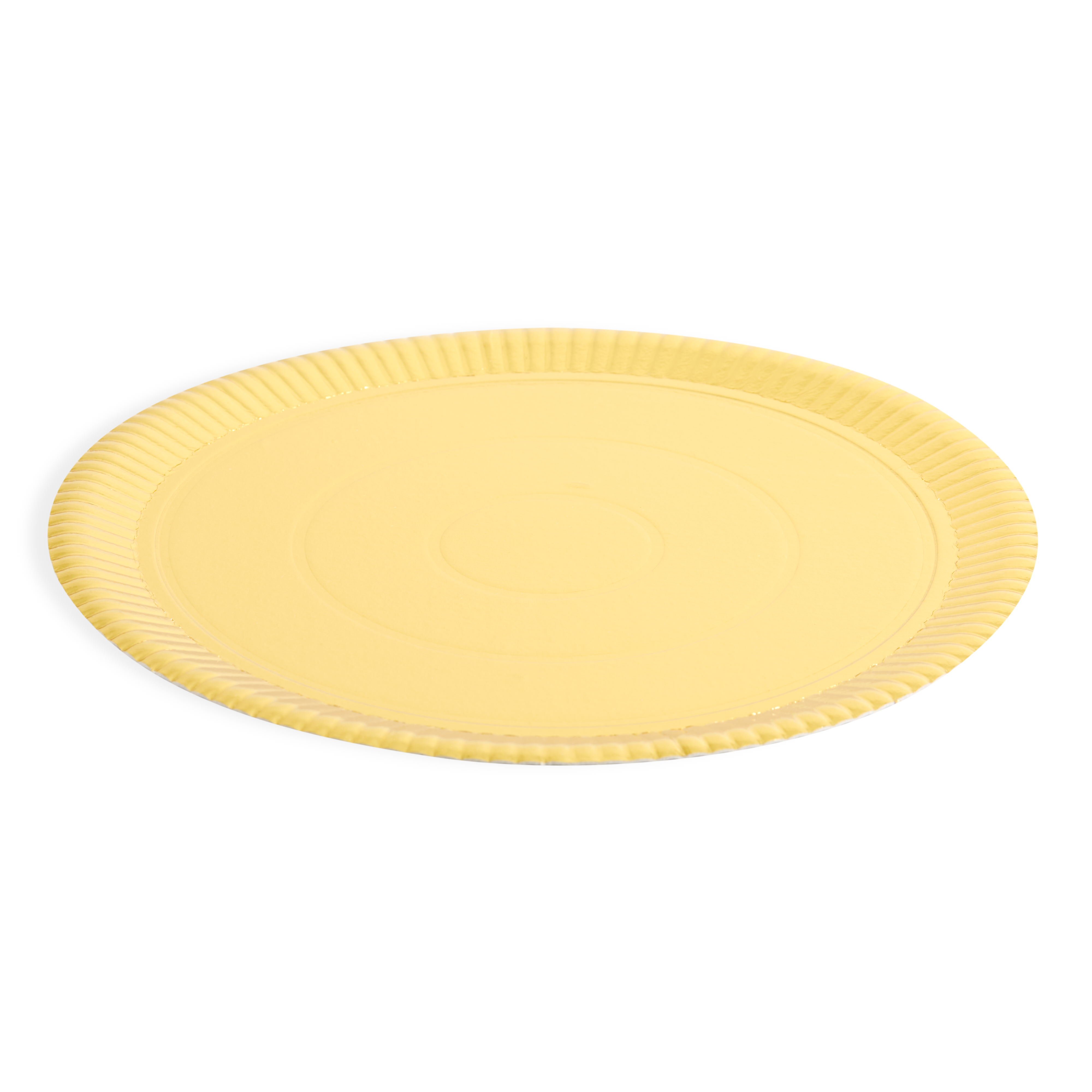PLATO DORADO CARTON REDONDO 30CM *10UNID