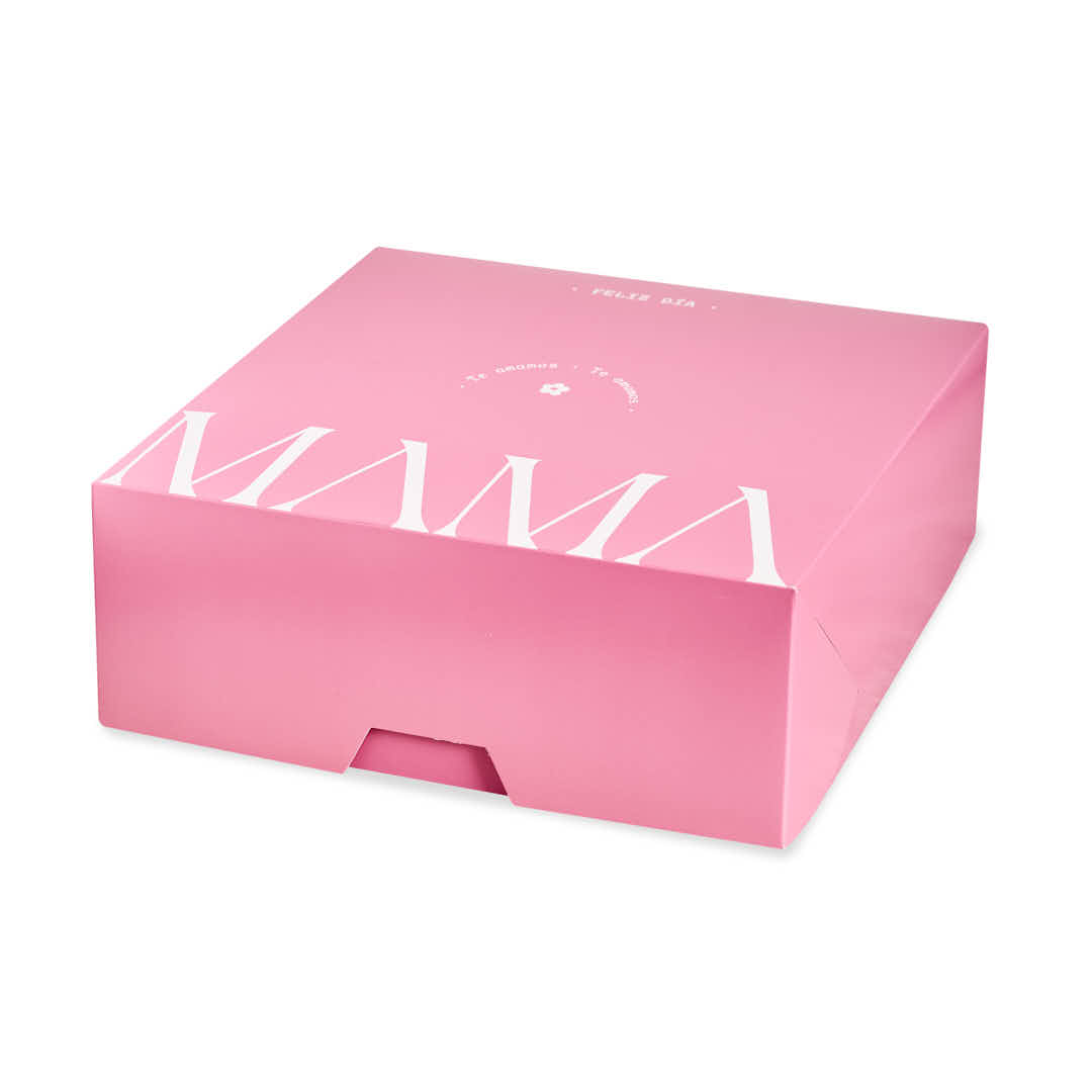 CAJA DIA DE LA MADRE CARTULINA CHO &#039;FELIZ DIA MAMA&#039; (26*26*10CM) *10UNID