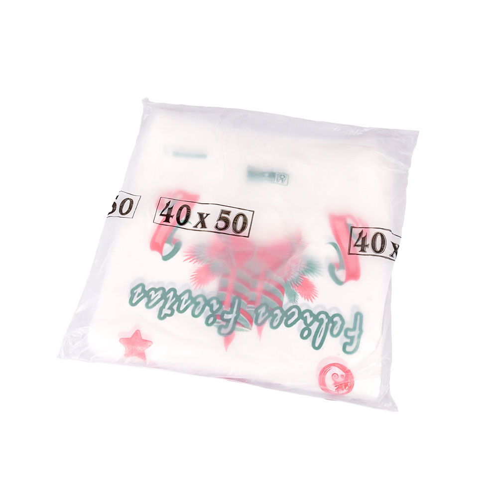 BOLSAS CAMISETA STANDARD IMPRESA FELICES FIESTAS 40*50CM A/D MAPSA *100UNID